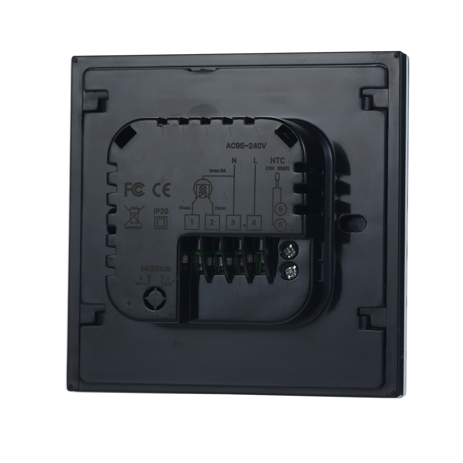 Hc-t010-ga Wlan-programmierbarer Thermostat Mit Schwarzem Lcd-touchscreen, 5 A Nennstrom, Für Fußbodenheizung, Ewelink-kompatibel