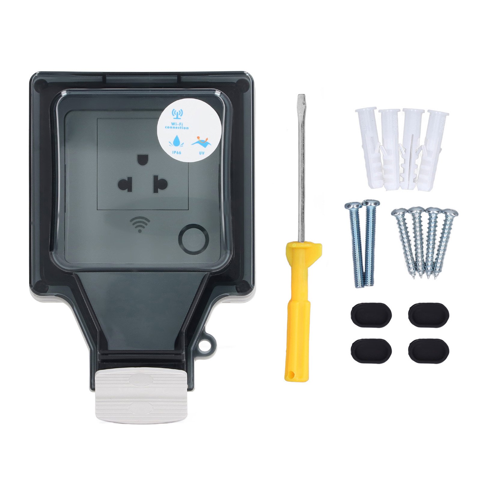 Ortvai 16a Ip66 Wasserdichte Wlan-außensteckdose Mit Robustem Programmierbarem Timer Für Garten, Terrasse, Beleuchtung Und Pumpen