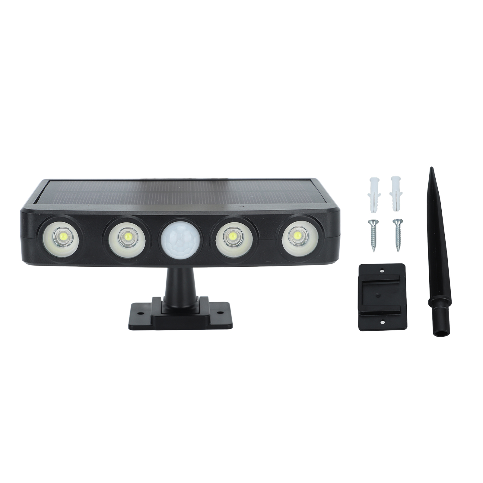 Solarbetriebene Led-straßenleuchte Mit Bewegungsmelder, Ip44 Wasserdicht, Warmweißes Licht, 3 Modi Für Garten, Einfahrt, Rasen Und Außenbereich