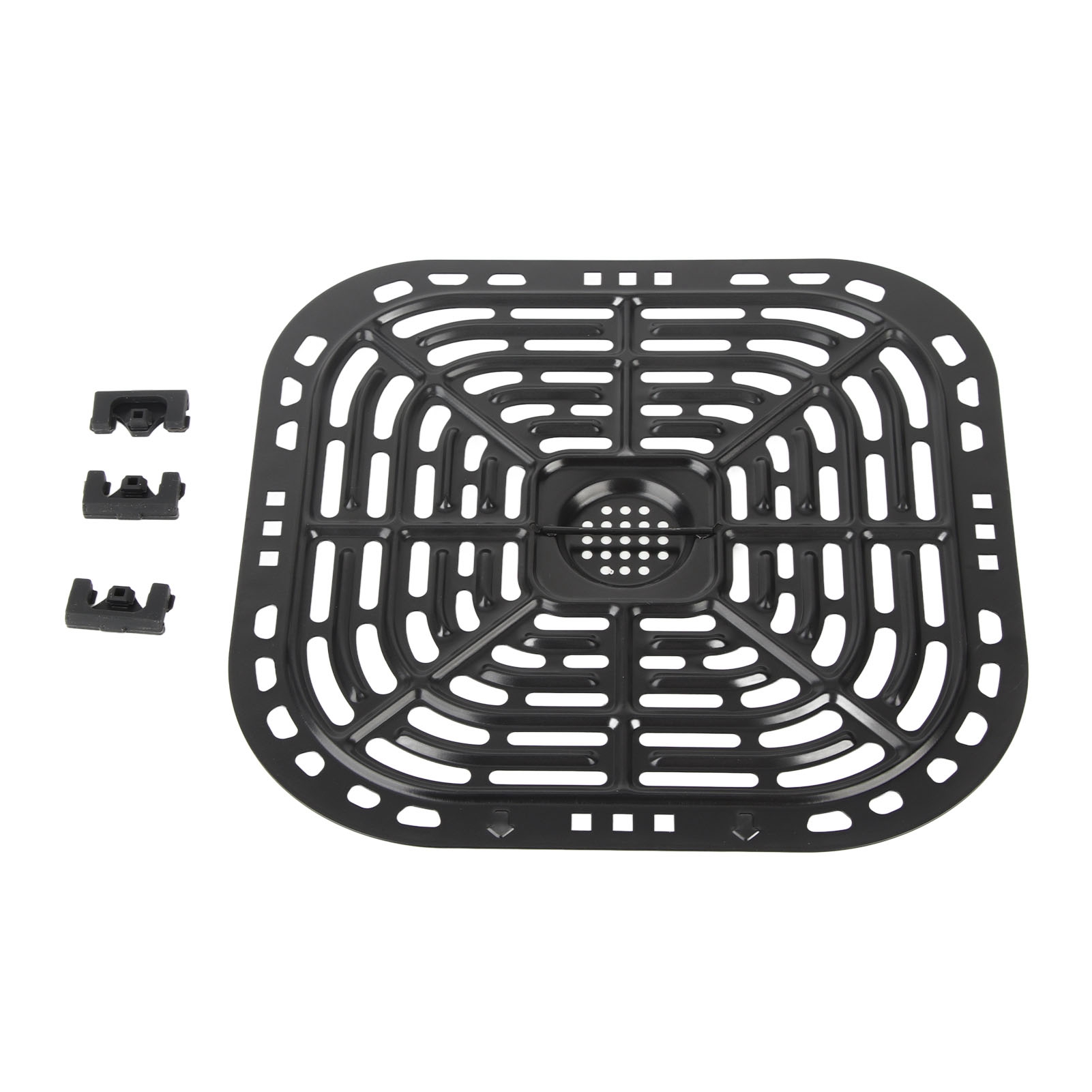 Toivize Grillplatte Für Heißluftfritteusen, Edelstahl 304, 23,5 X 24,5 Cm, Antihaftbeschichtet
