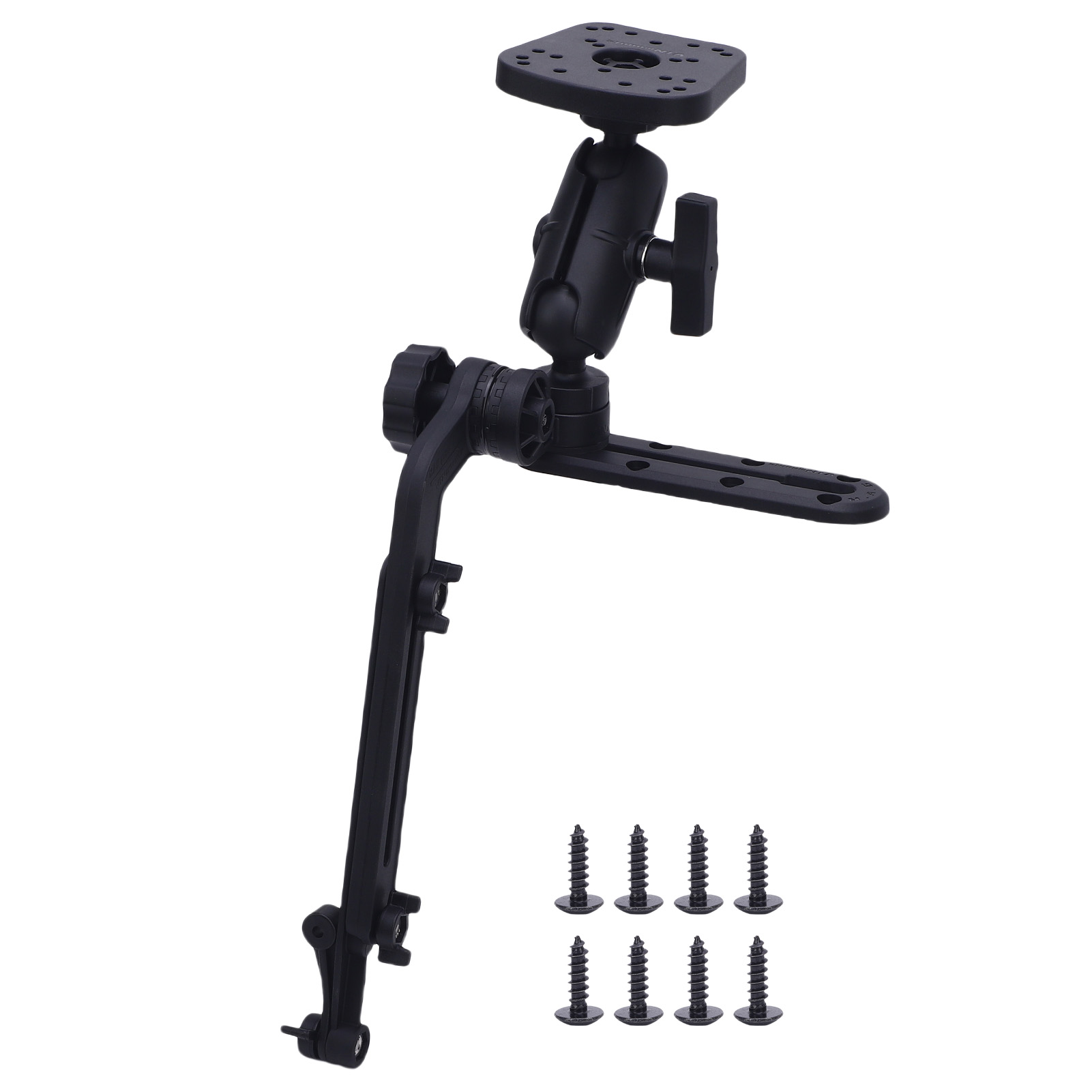 Toivize Verstellbare Halterung Für Fischfinder, Robustes Metall, 1,5"-sockel, Ausziehbarer Arm 36-48 Cm, Scotty-kompatibel, Stabile Halterung Für Boot Und Kajak