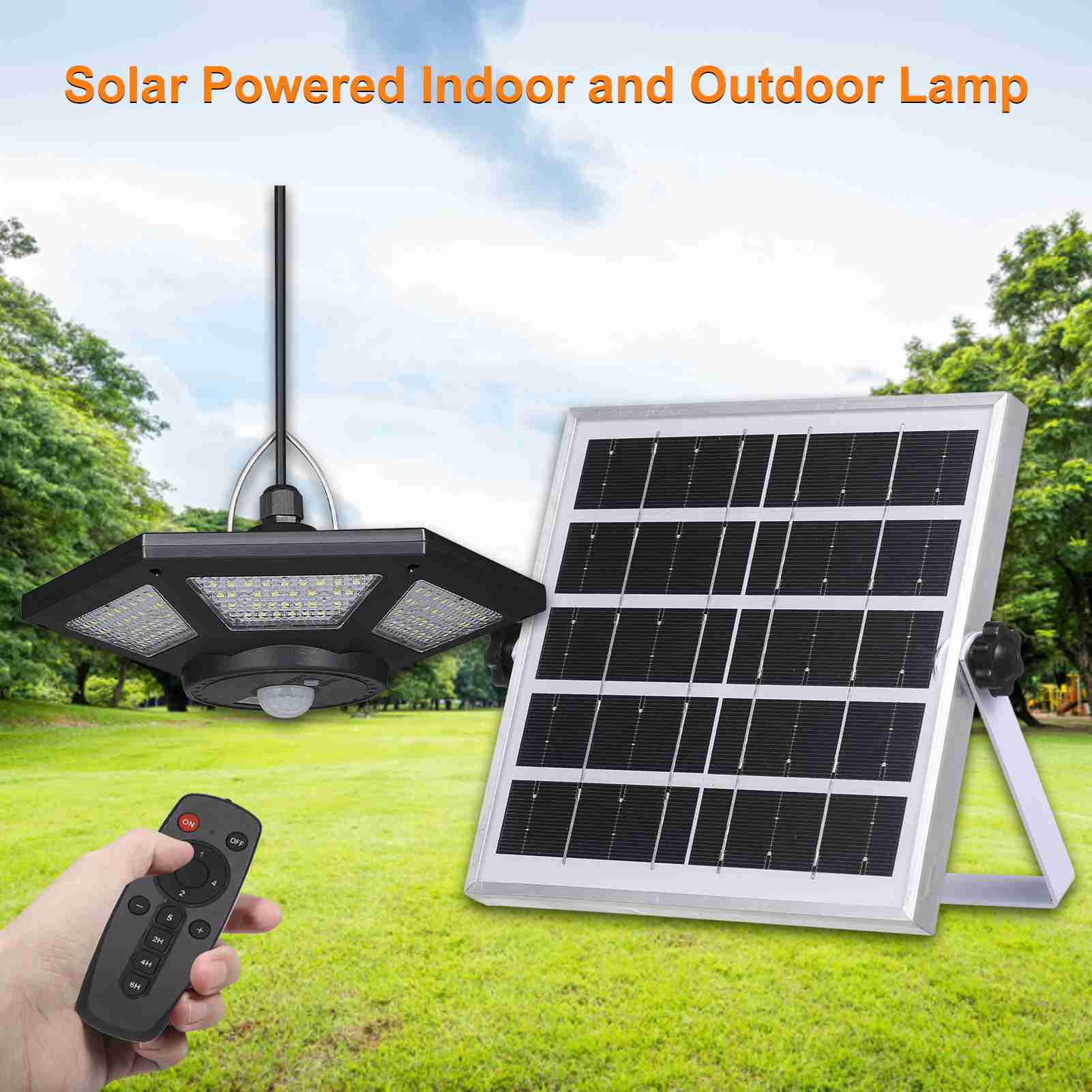Solar-hängeleuchte Mit 180 Leds, 5 Modi, Ip65, Fernbedienung, Für Die Garagenbeleuchtung Im Innen- Und Außenbereich, Leistungsstarke Autonome Beleuchtung