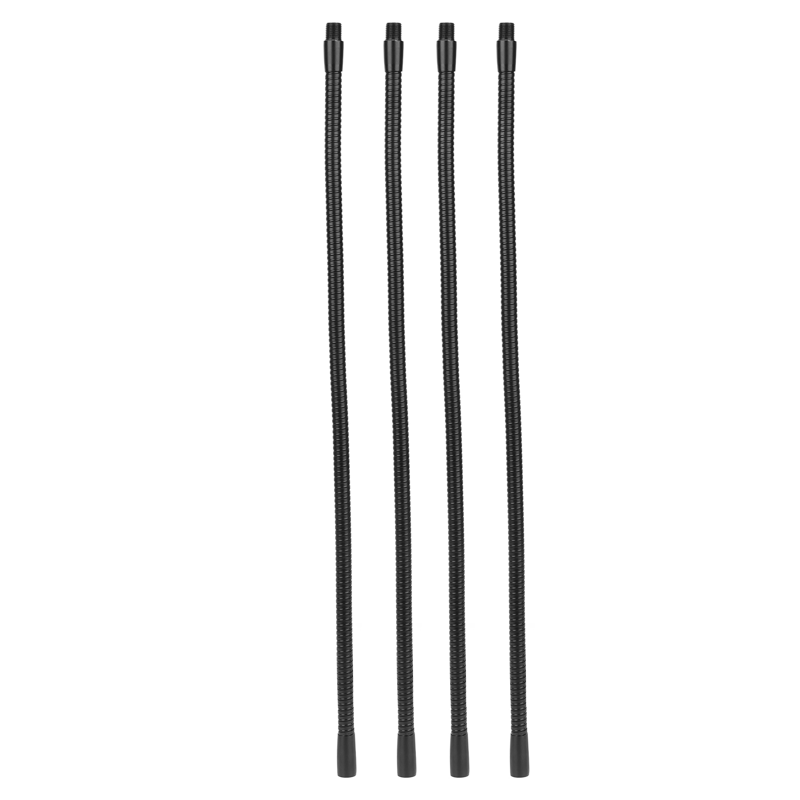 Set Mit 4 Schwarzen, Flexiblen Aluminiumschläuchen, 10 Mm X 40 Cm Schwanenhals, Für Reparaturen An Schreibtischlampen Und Heimwerkerprojekte