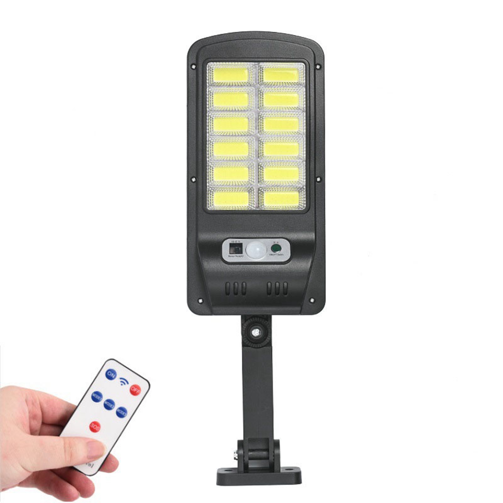 Solarbetriebene Led-cob-wandleuchte, 1500 Lm, Ip65, Pir-bewegungsmelder, 5 M Reichweite, 2400 Mah Akku, Robustes Abs-gehäuse, Für Garten, Terrasse Und Zaun