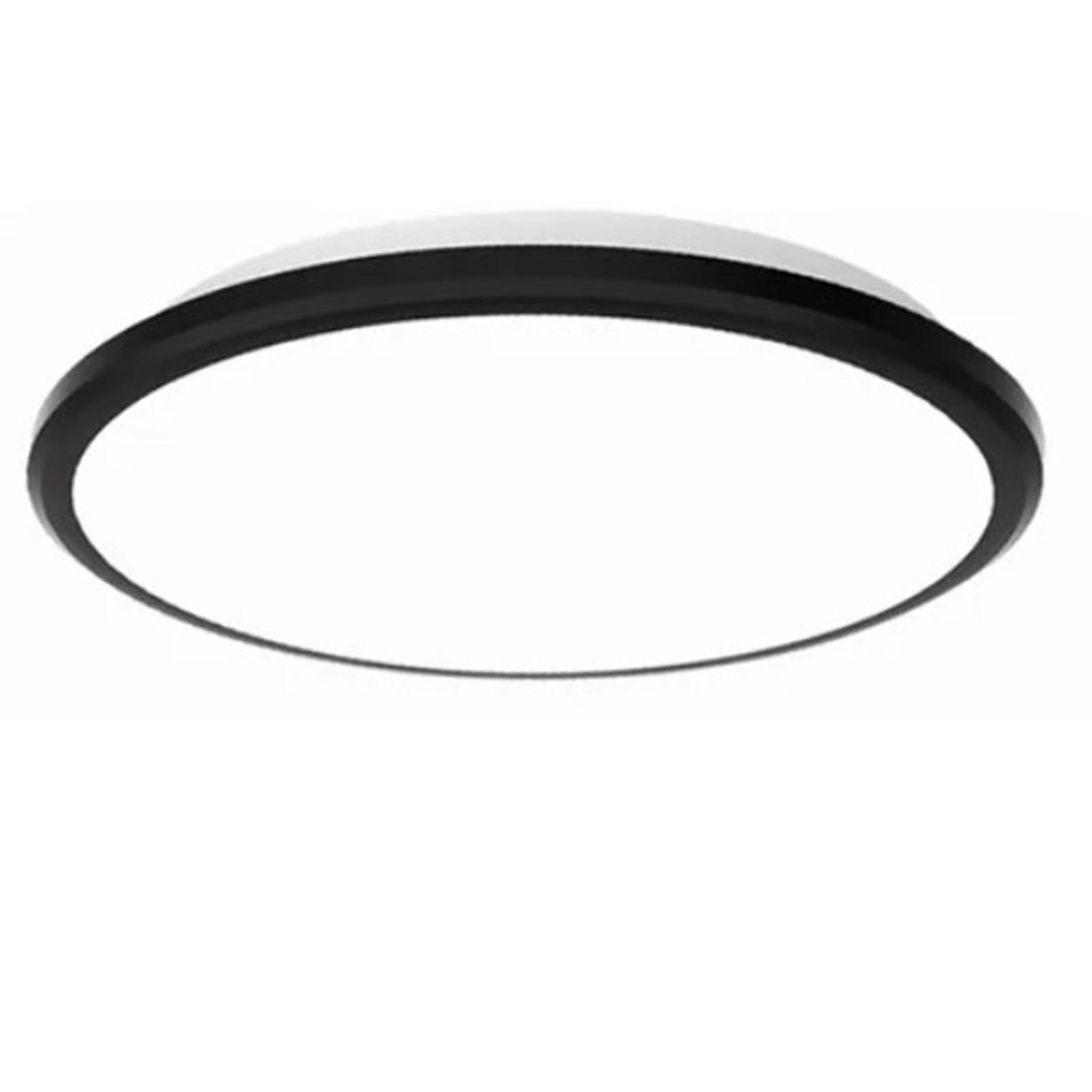Runde Led-deckenleuchte 30 Cm, Mattschwarz, Ip44 Wasserdicht, Elegantes Design, Gleichmäßiges Weißes Licht, Ideal Für Badezimmer, Flur Und Balkon, Einfache Installation