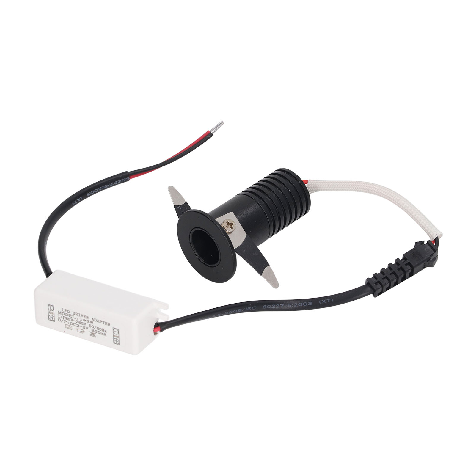 3-w-led-einbaustrahler, Schwarzes Aluminium, Natürliches Licht (4000 K), Ø 25 Mm, Ideal Für Niedrige Möbel Und Decken, Kompaktes Und Elegantes Design