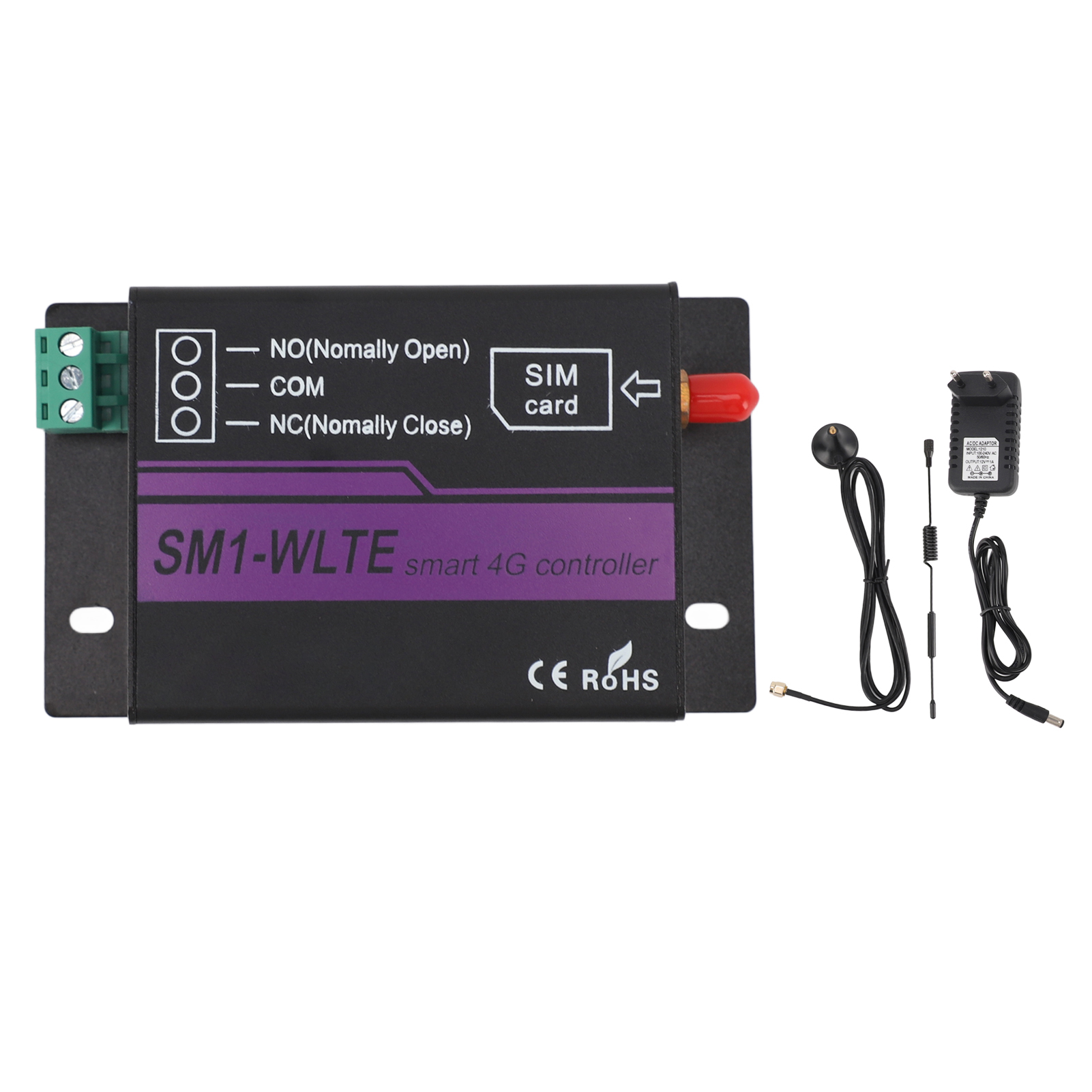 4g-gsm-toröffner Sm1-wlte-ec, Aluminiumgehäuse Mit Temperatur-/feuchtigkeitsalarm Und Stromausfallwarnung