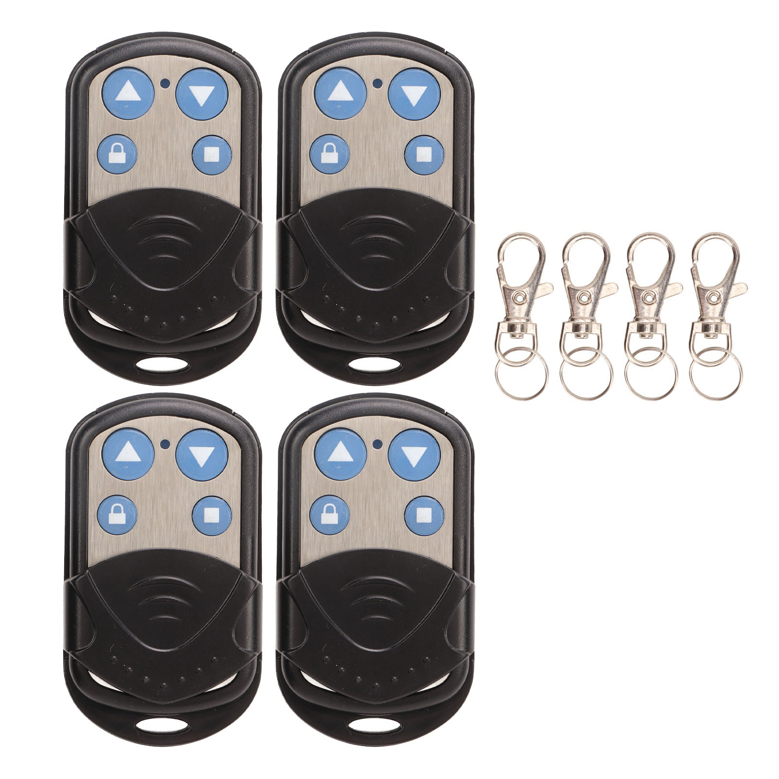 Toivize 433-mhz-universalfernbedienung, 4er-pack, Schnelles Klonen, Ipx4 Wasserdicht, Abs-aluminium, Inklusive Schlüsselanhänger