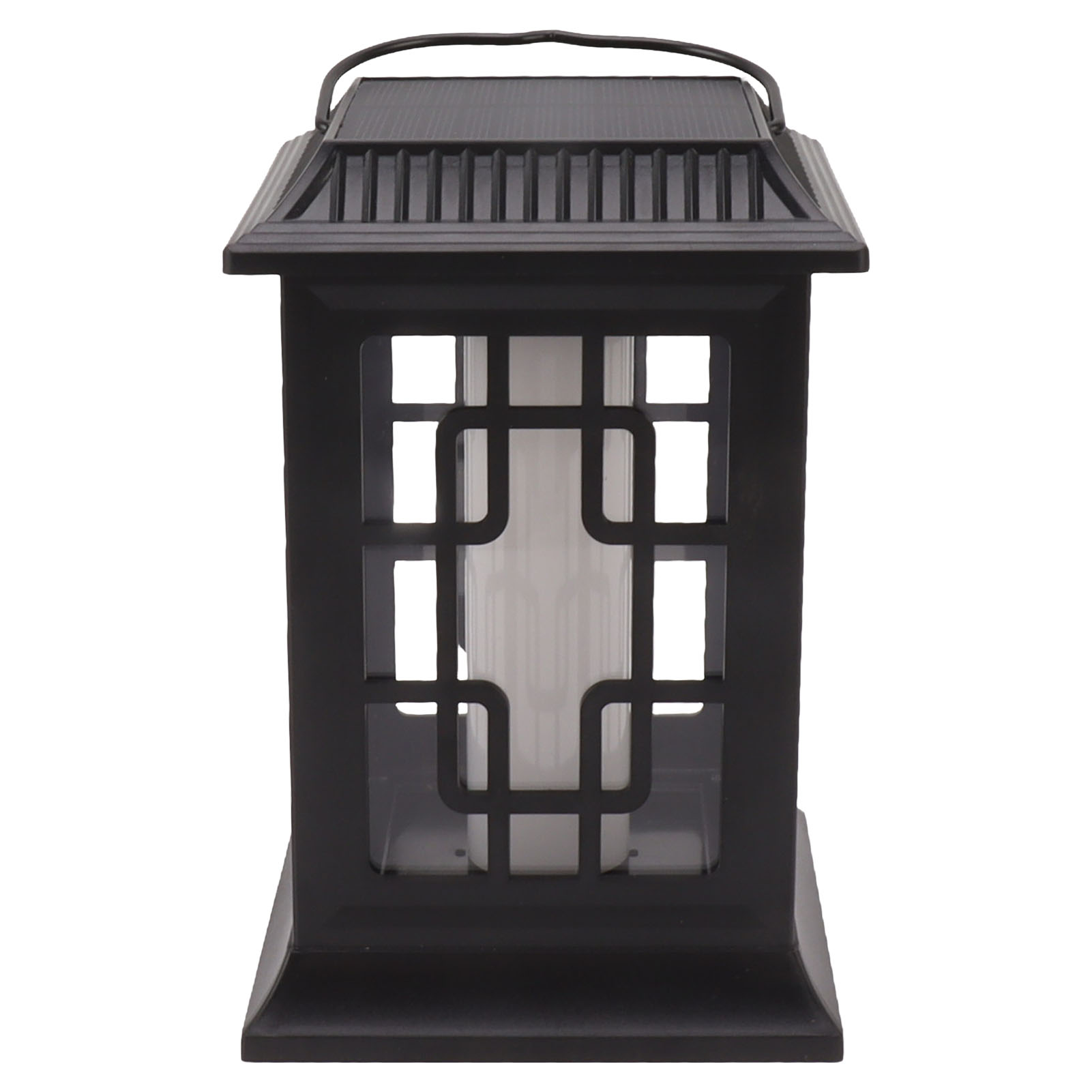 Solarbetriebene Led-flammenlaterne Für Den Außenbereich, Ip65, Abs, 1200 Mah, Für Garten Und Terrasse, Warmes Ambiente, Kabellos, Automatisch