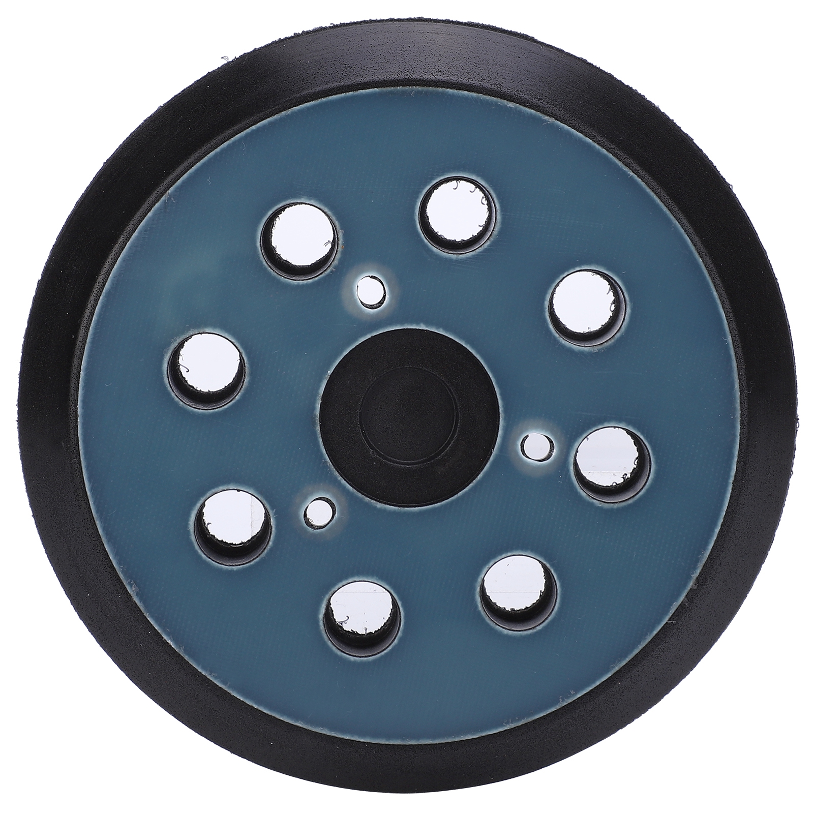 Starre Schwarze Pu-schleifscheibe 125 Mm – 8 Löcher, 3 Ösen, Stabile Befestigung, Staubdicht, Kompatibel Mit Exzenterschleifern