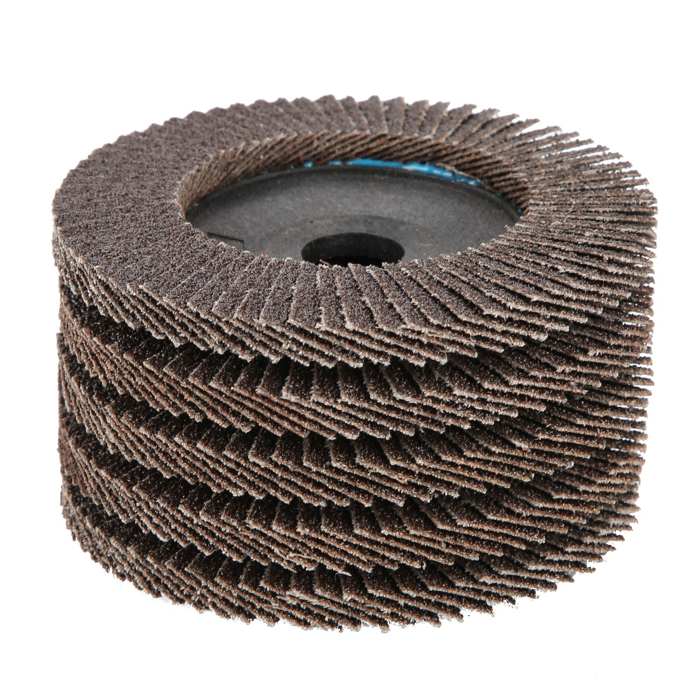 4" (100 Mm) Schwarze 80-lamellenscheiben – Aluminiumoxid, 5er-pack Für Winkelschleifer, Effektive Entlackung Und Rostentfernung