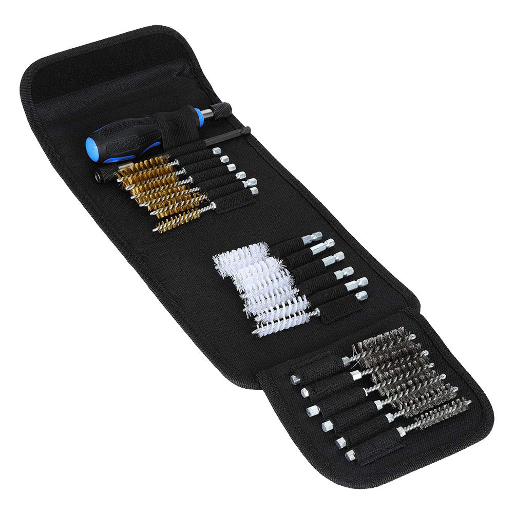 Toivize 20-teiliges Drahtbürsten-set Mit 1/4"-sechskantgriff, Edelstahl, Messing Und Nylon, 9-19 Mm Durchmesser Für Bohrmaschinen