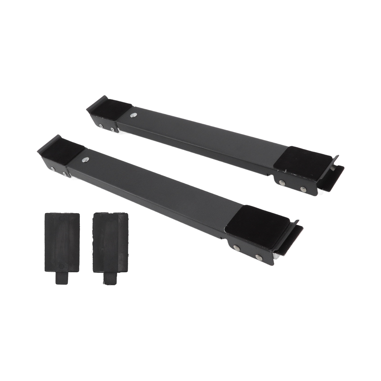 Verstellbarer, Rollbarer Geräteständer Aus Stahl (45–70 Cm), Tragkraft 300 Kg, 2er-set, Schwarz