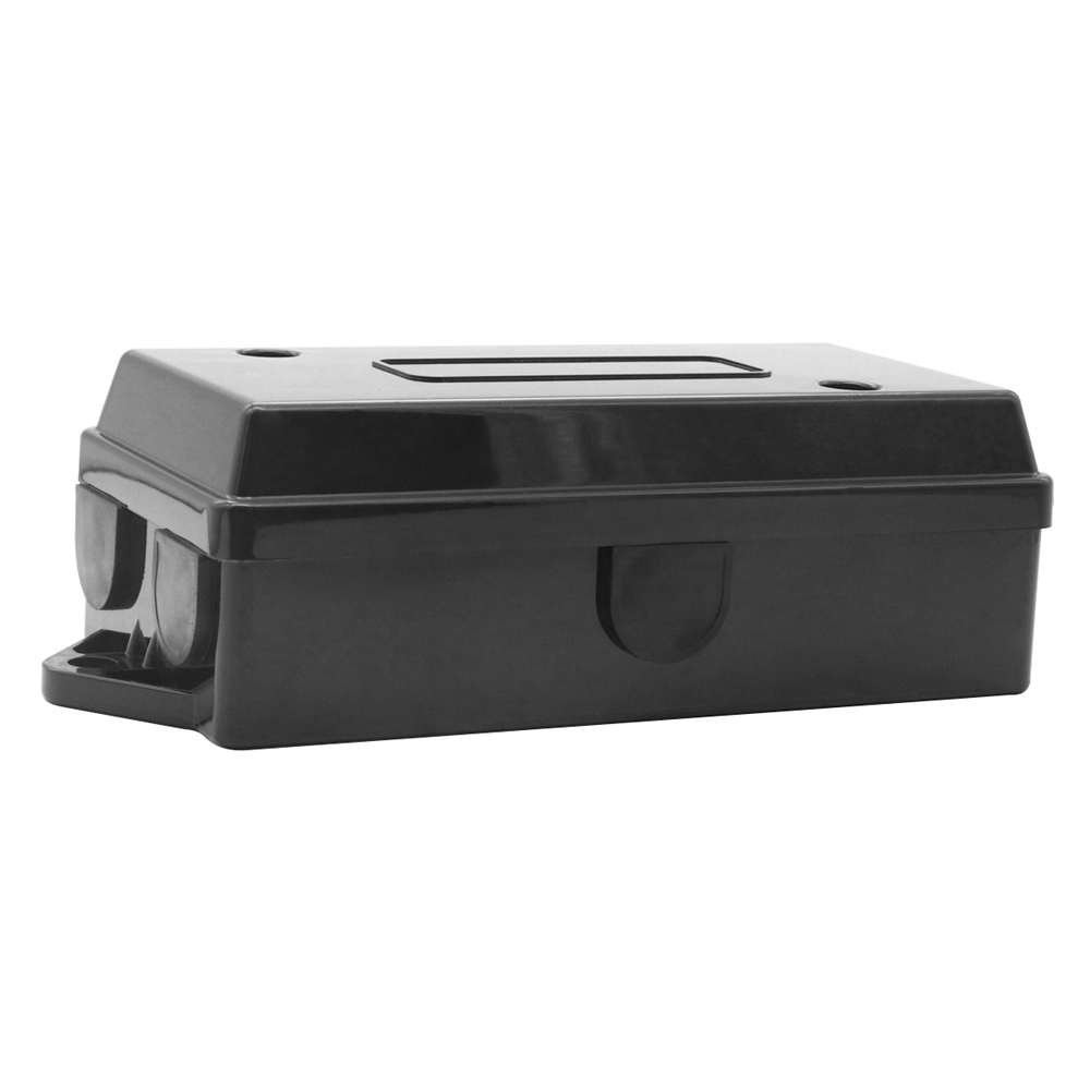Wasserdichte 7-polige Elektroanschlussdose Für Anhänger, Wohnwagen Und Boote. Schwarzes, Verstärktes Kunststoffgehäuse, 205 X 85 X 59 Mm, Inklusive 10 Gummimanschetten.