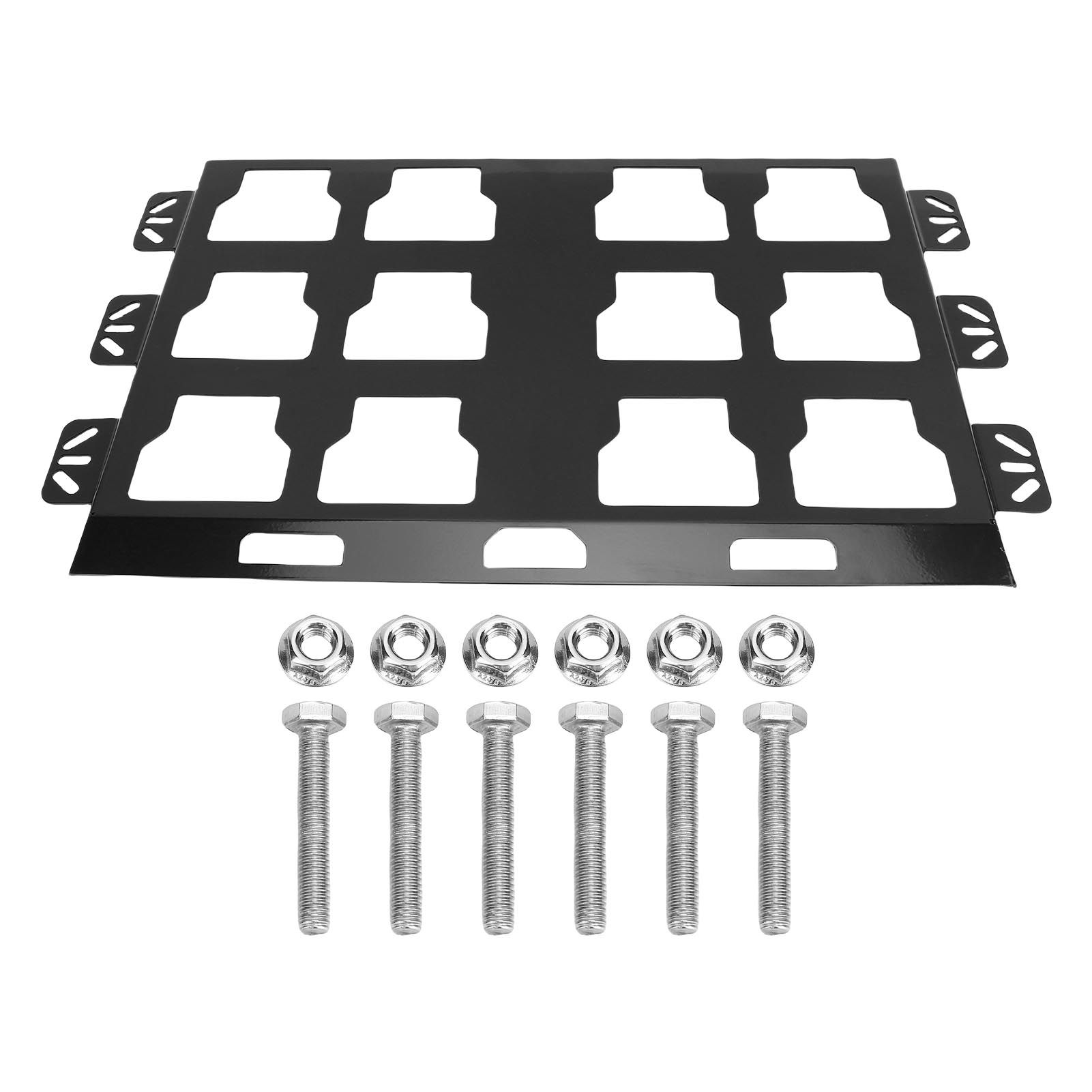 Universelle Schwarze Metall-montagehalterung Für Das Packout-system – Hochleistungsplatte (45 Kg) Mit Komplettem Werkstatt-montagesatz