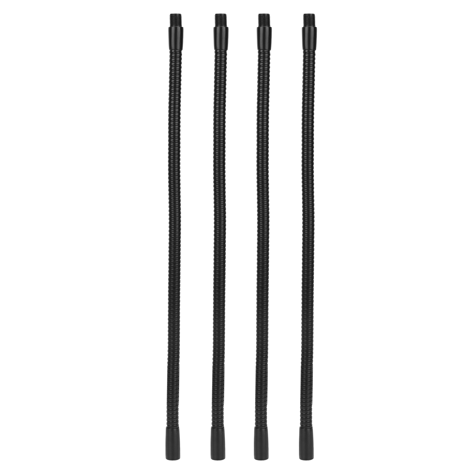 Set Mit 4 Flexiblen Aluminiumschläuchen Für Schwanenhalslampen, Schwarz, Ø 10 Mm X 35 Cm, Robuste Und Flexible Universal-ersatzteile