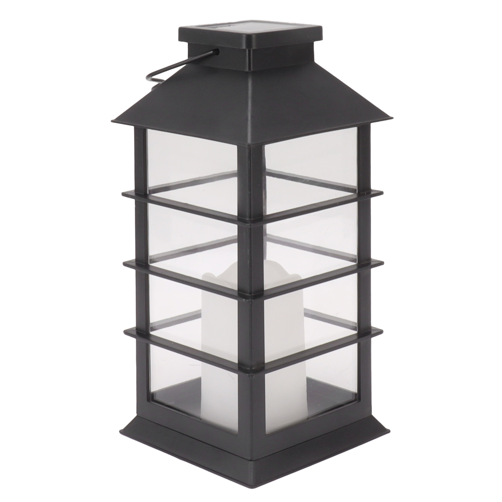 Set Mit 2 Schwarzen, Kerzenförmigen Solar-hängelaternen, Ip44 Abs, Für Garten, Terrasse, Einfahrt, Automatische Außenbeleuchtung