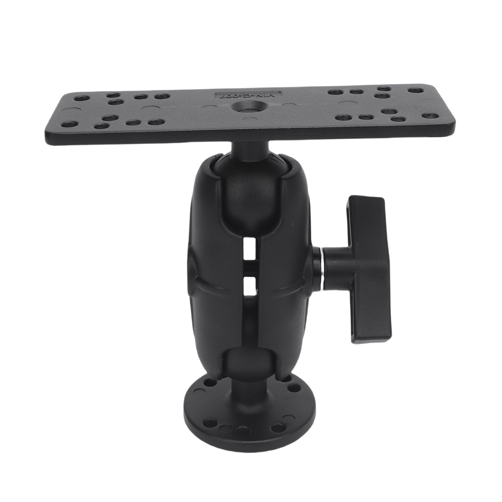 Toivize Fischfinderhalterung, Langer Arm, 38-mm-kugelgelenk, Schwarzes Aluminium, 9,5 Cm Nylonstange, Ram-kompatibel, Stabile T-bolzen-halterung