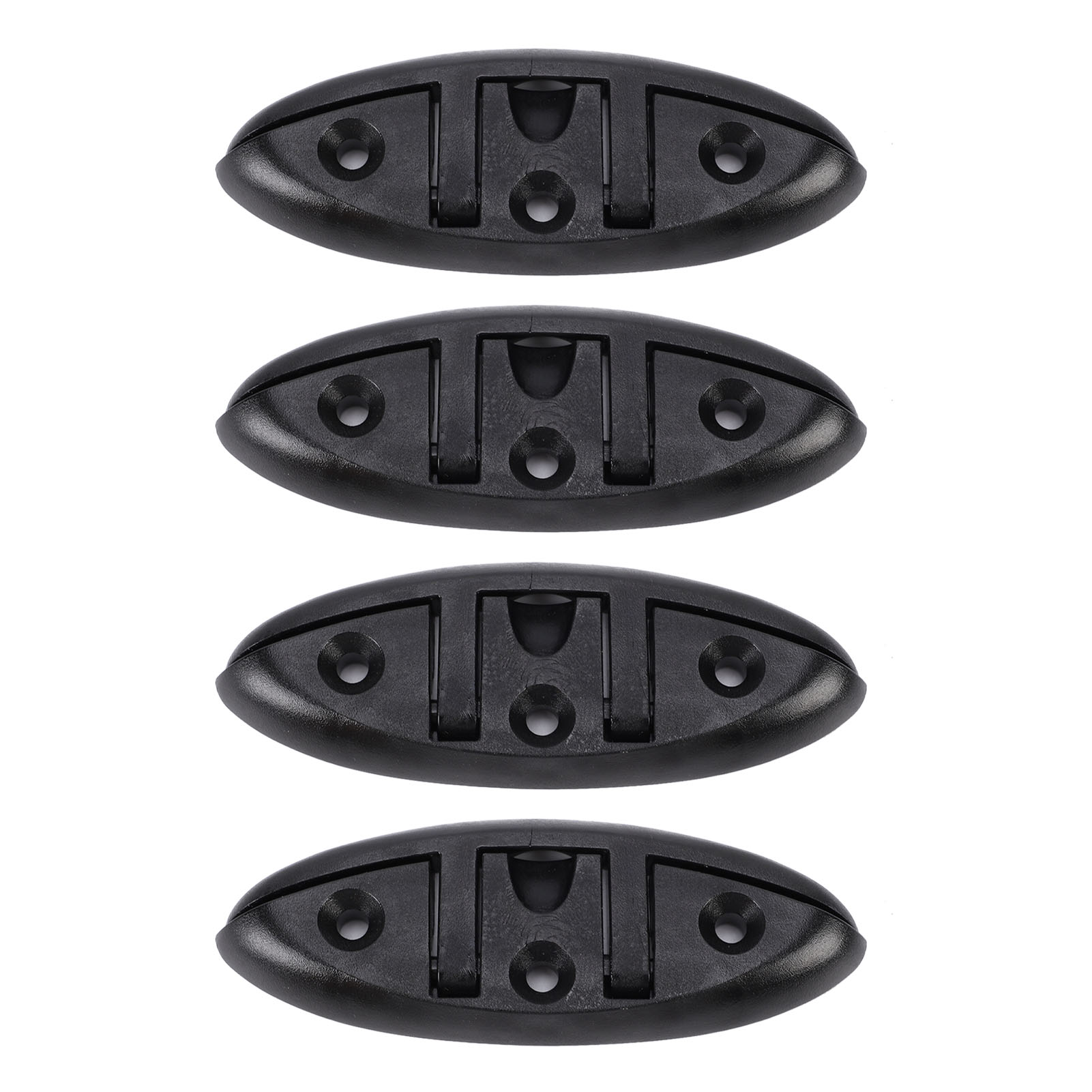 4 Klappbare Deckhalterungen Aus Marine-nylon, 132 Mm, Schwarz, Robust, Uv-beständig, Zur Befestigung An Booten Und Wohnmobilen