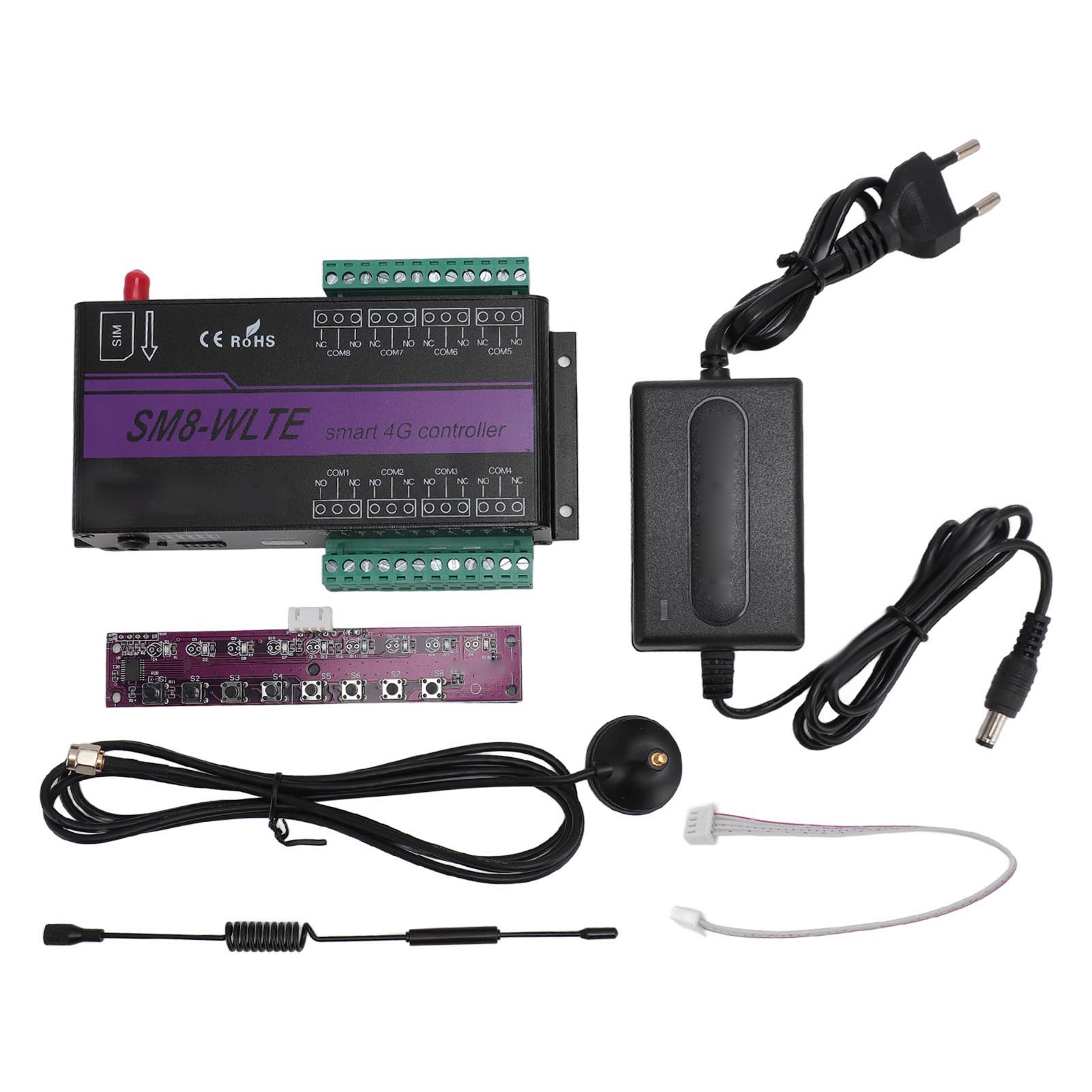 8-kanal-gsm-controller Sm8-wlte-ea 4g Lte, Robustes Aluminiumgehäuse Mit Stromausfallalarm Und Fernsteuerung Per Sms Für Tore