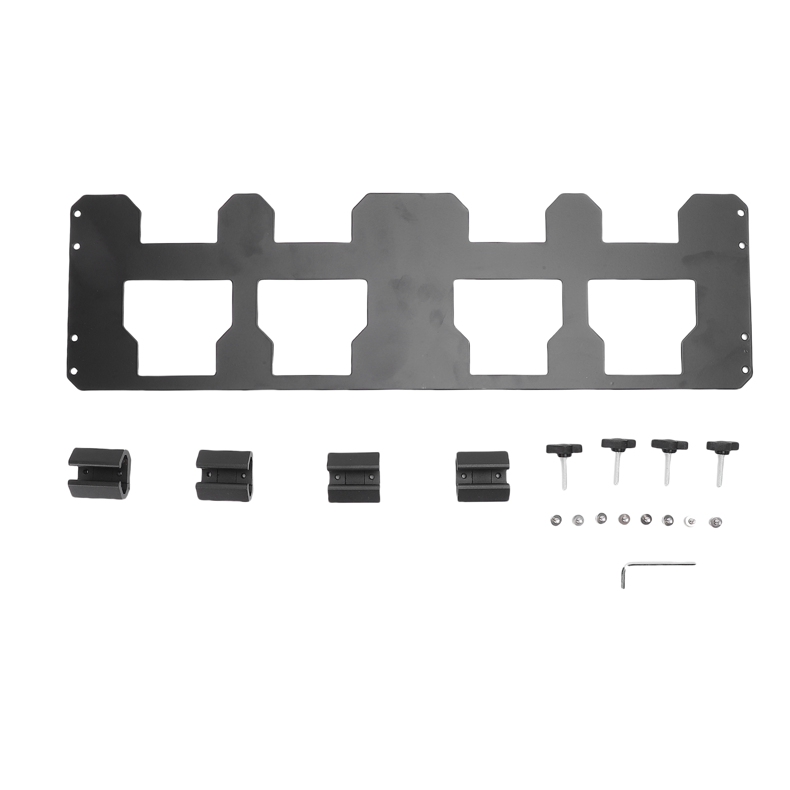 Frontmontagehalterung Für Packout-werkzeugkasten – Schwarz Eloxierte Metallplatte, Schnelle Und Einfache Montage Ohne Bohren
