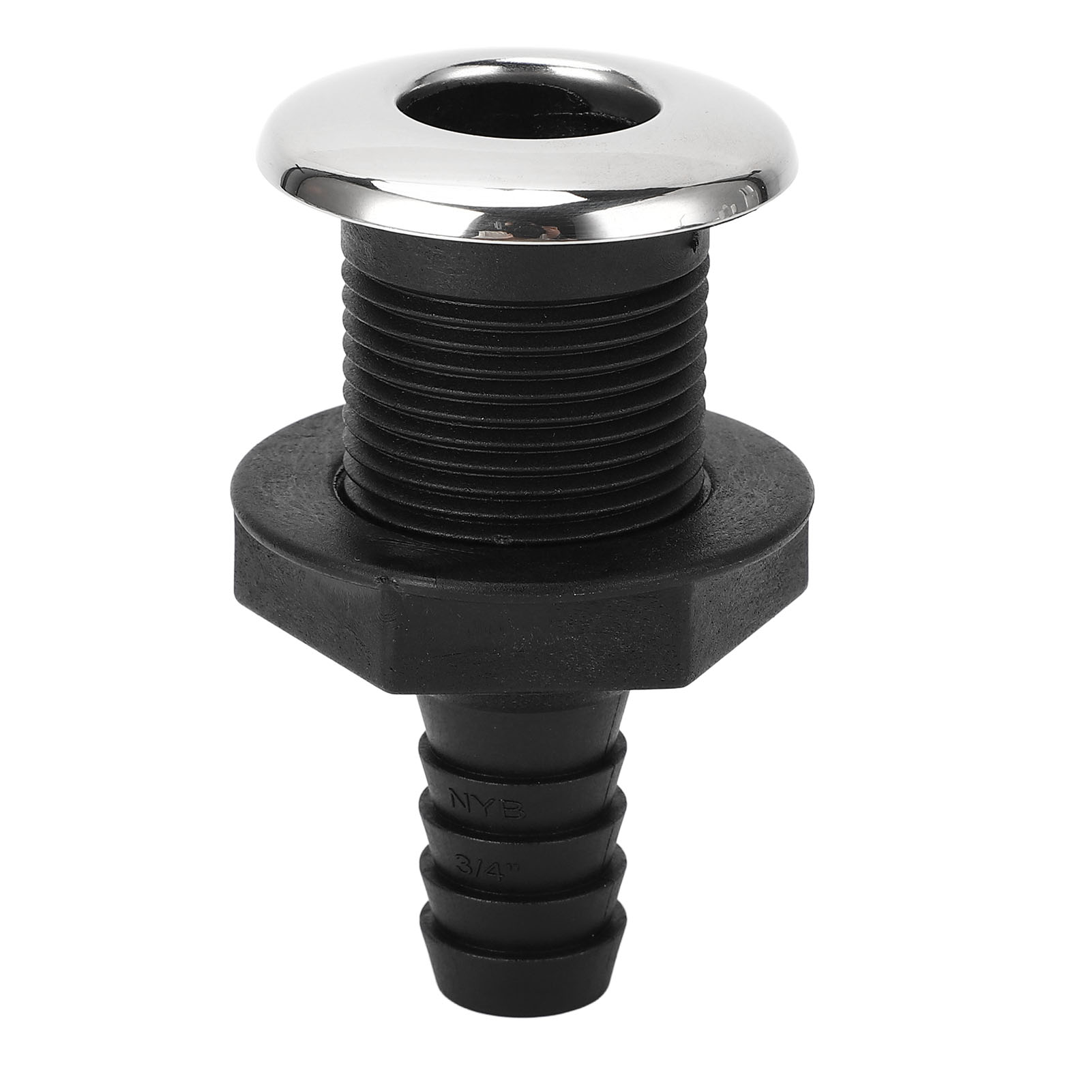Hochfester, Gerader, Wasserdichter 20-mm-nylon-rumpfstopfen Mit Rückschlagventil Für Boote Und Yachten, Schnelle Und Werkzeuglose Montage