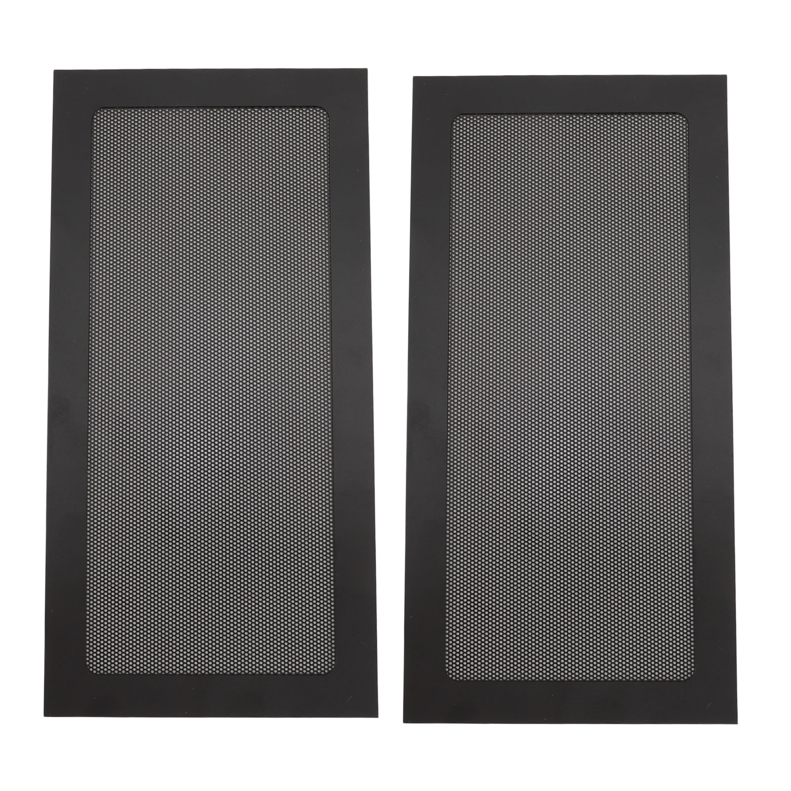 Set Mit 2 Schwarzen Magnetischen Pvc-pc-staubfiltern 120x240mm Feinmaschengewebe Für Lüfter Und Gehäuse