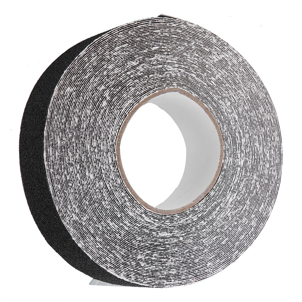 Schwarzer Pvc-antirutschstreifen 5 Cm X 20 M, Selbstklebend, Für Treppen Und Fußböden