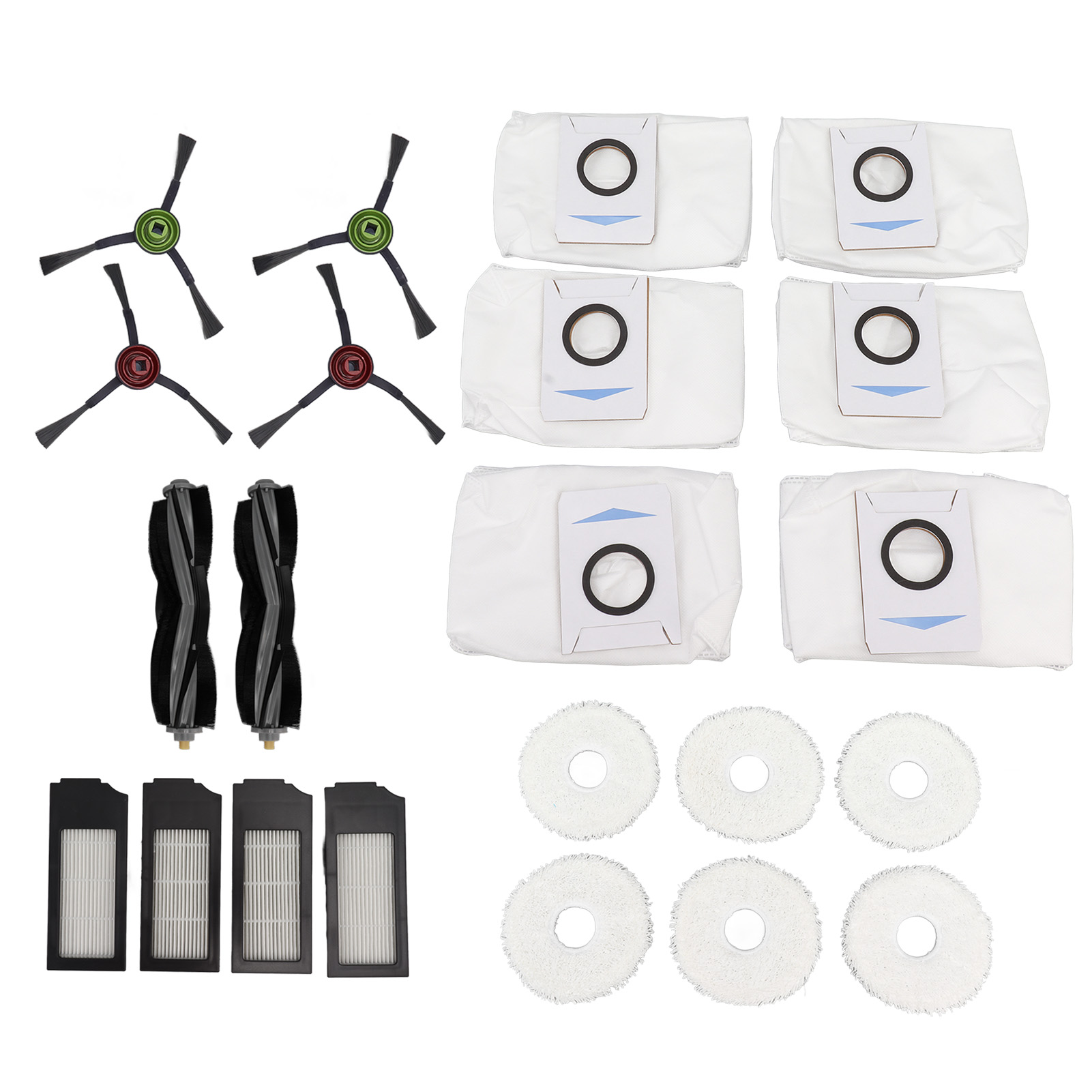 Ecovacs Deebot X1 Omni X1 Turbo Ersatzteilset Mit Mittel- Und Seitenbürsten, Tüchern, Staubbeuteln Und Filtern