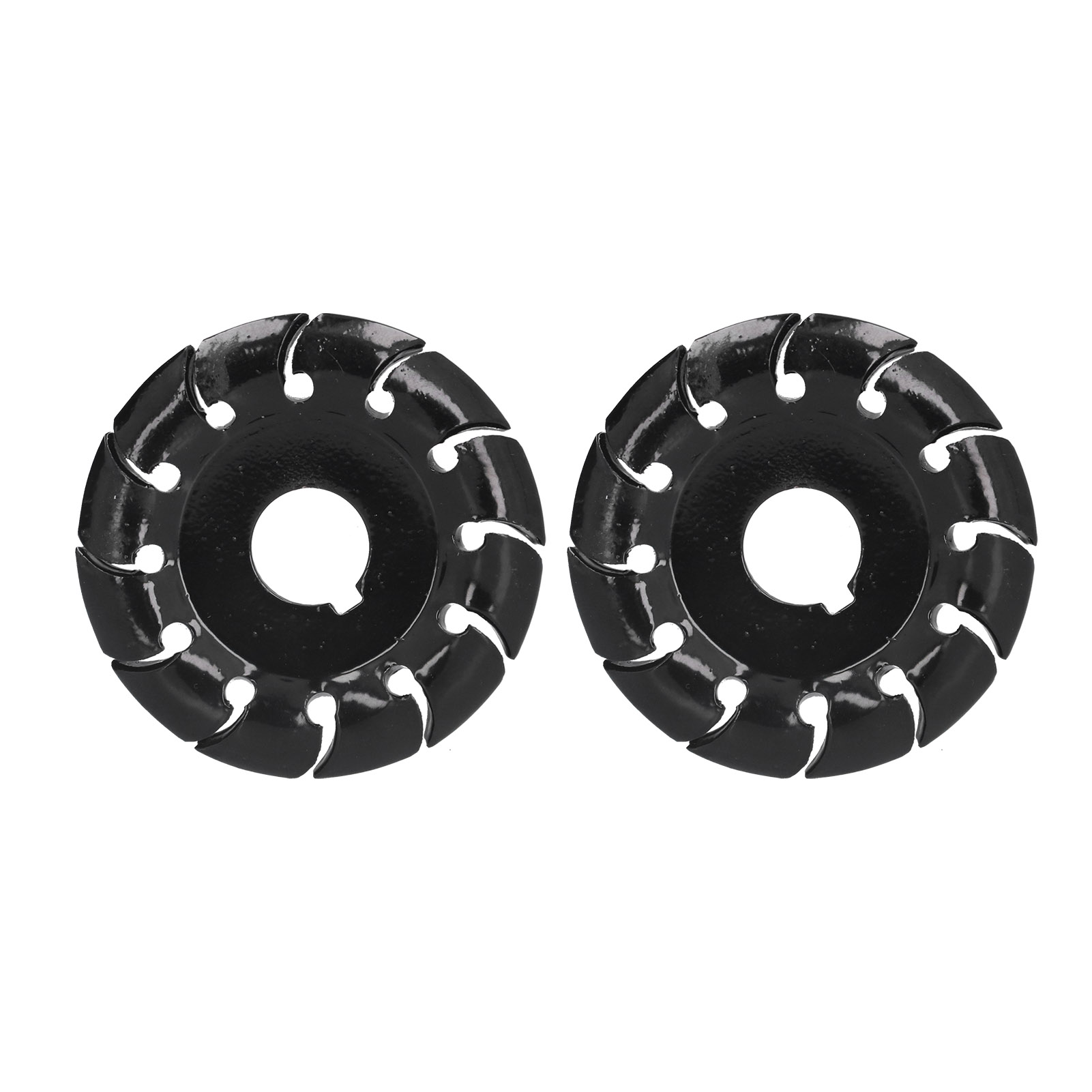 65-mm-holzschnitzscheibe – Schwarzer Manganstahl, 12 Zähne, 16-mm-bohrung, Für Winkelschleifer, 2er-pack
