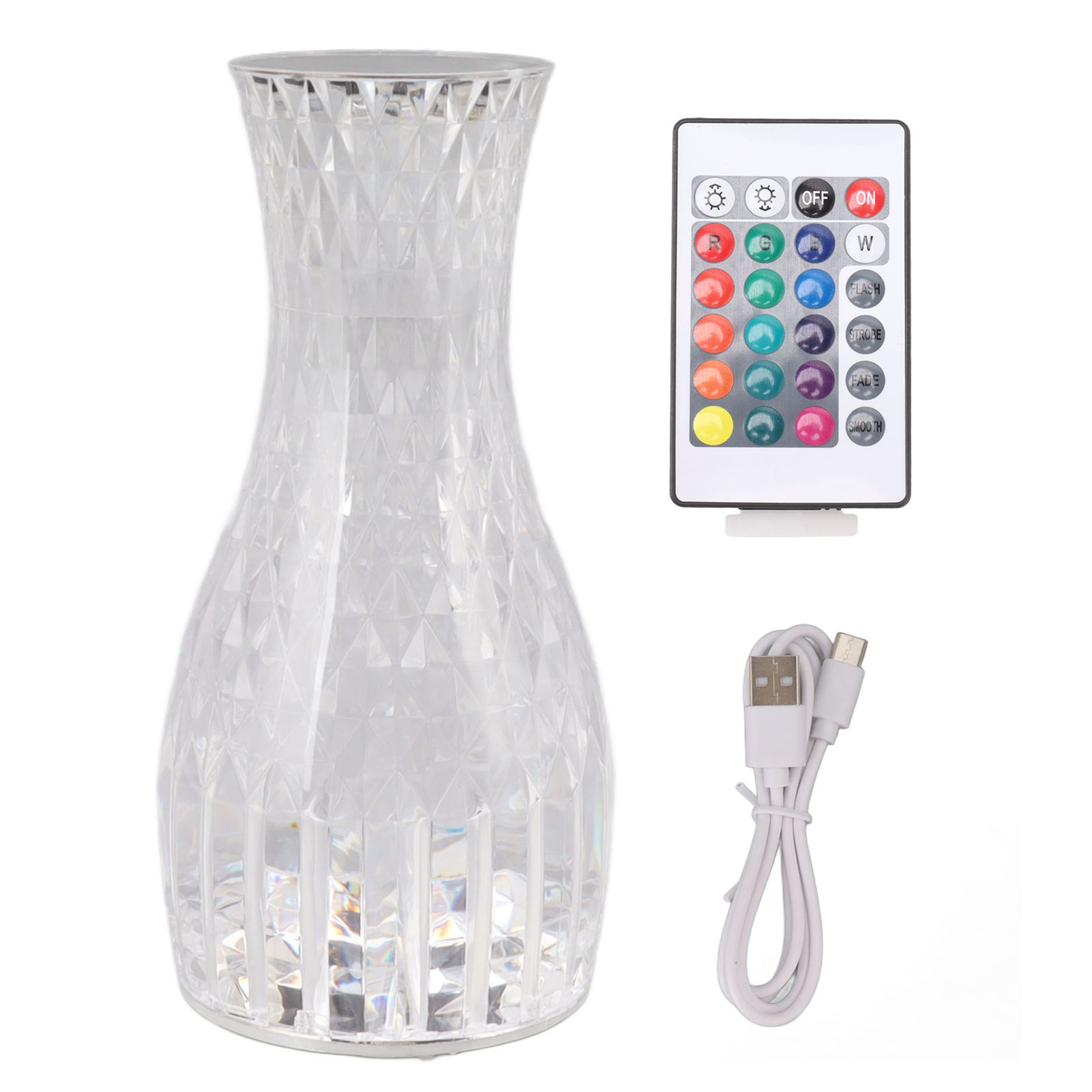 Berührungsempfindliches Kristall-nachtlicht, 16 Rgb-farben, Romantisches Blütenblatt-design, Usb-aufladbar, Ideal Für Schlafzimmer Und Elegante Wohndekoration