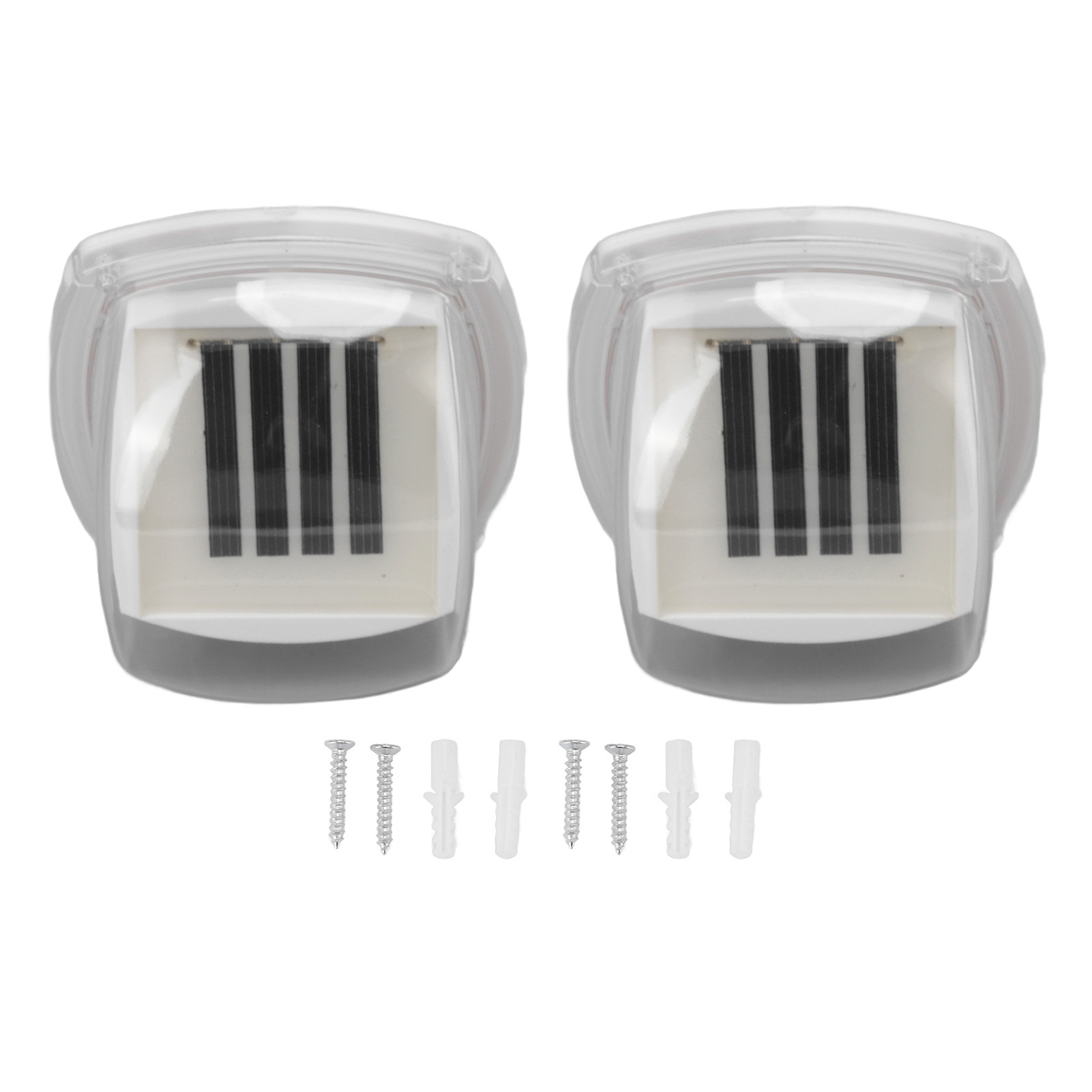 Toivize Solar-wandleuchten Für Den Außenbereich, 2er-pack, Ip65, Warmweiße Leds, 8 Leuchten, Wasserdicht, Für Garten, Zaun Und Terrasse