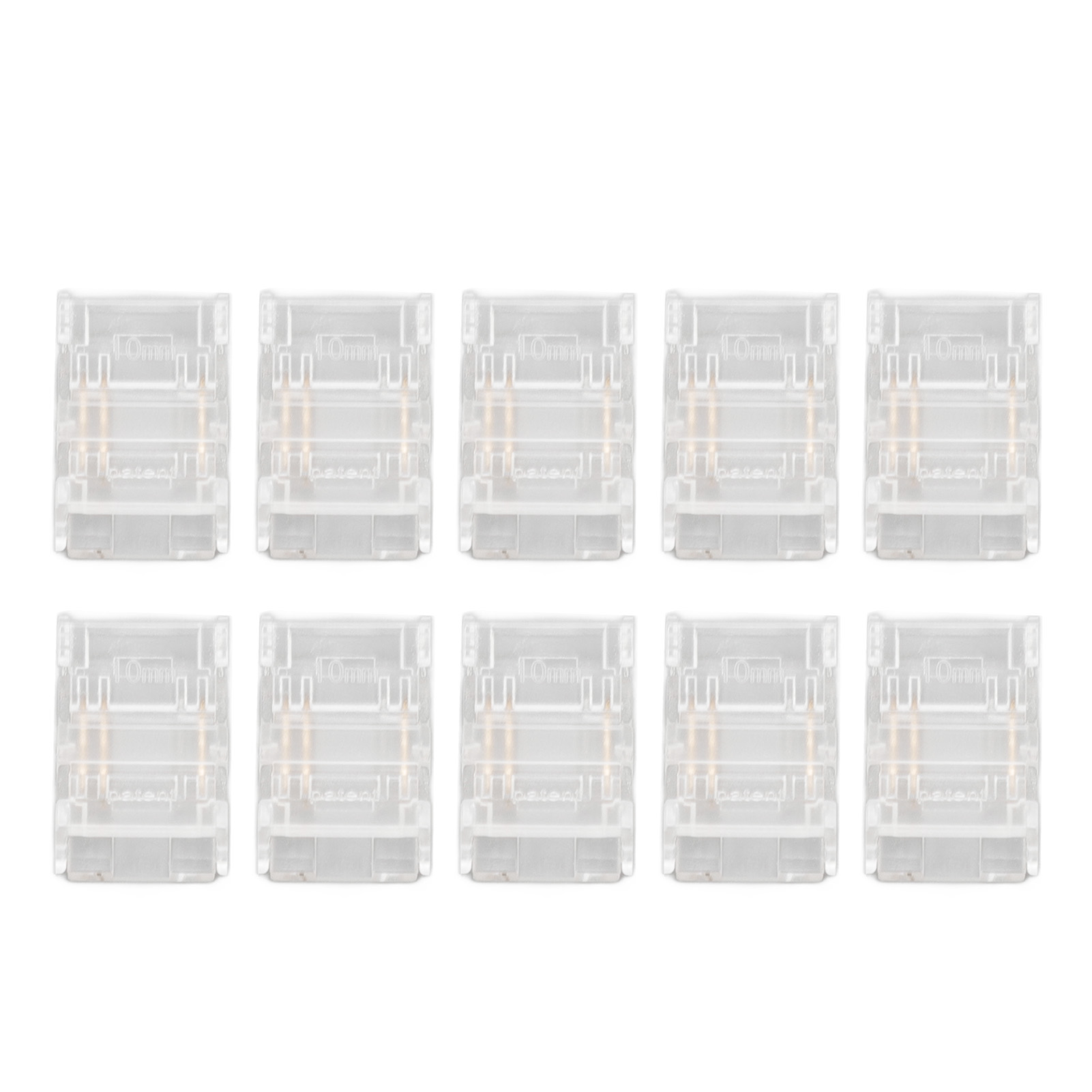 Lötfreie Led-steckverbinder – 10 Stück – Für 10-mm-3-pin-cob-streifen – Schnelle Und Sichere Befestigung – Robustes Pc-material
