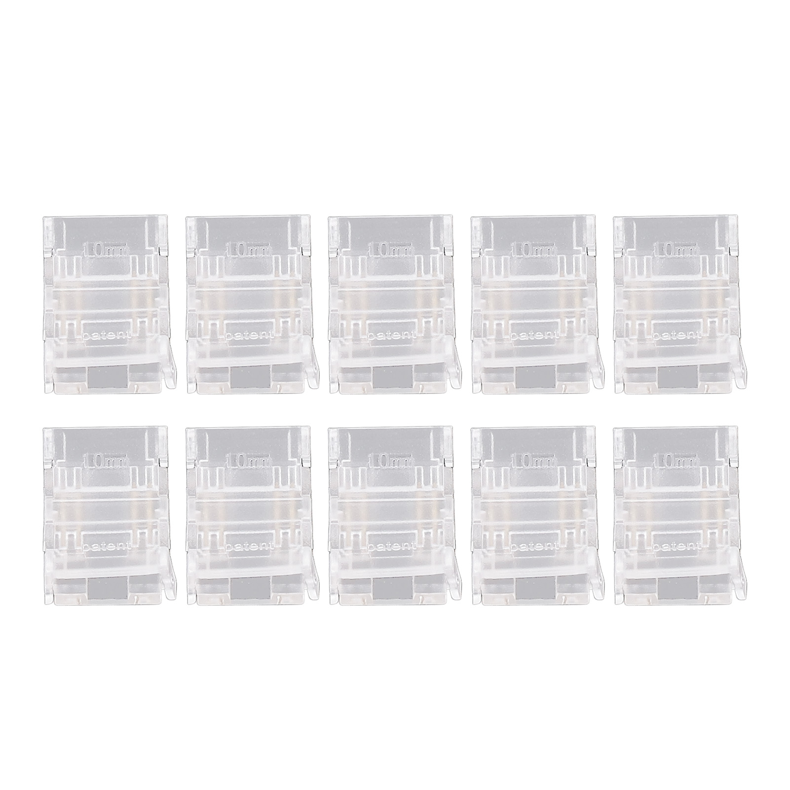 Toivize 4-polige 10-mm-led-steckverbinder (lötfrei) Für Cob-streifen, Schnelle Streifen-zu-streifen-verbindung, 10er-packung