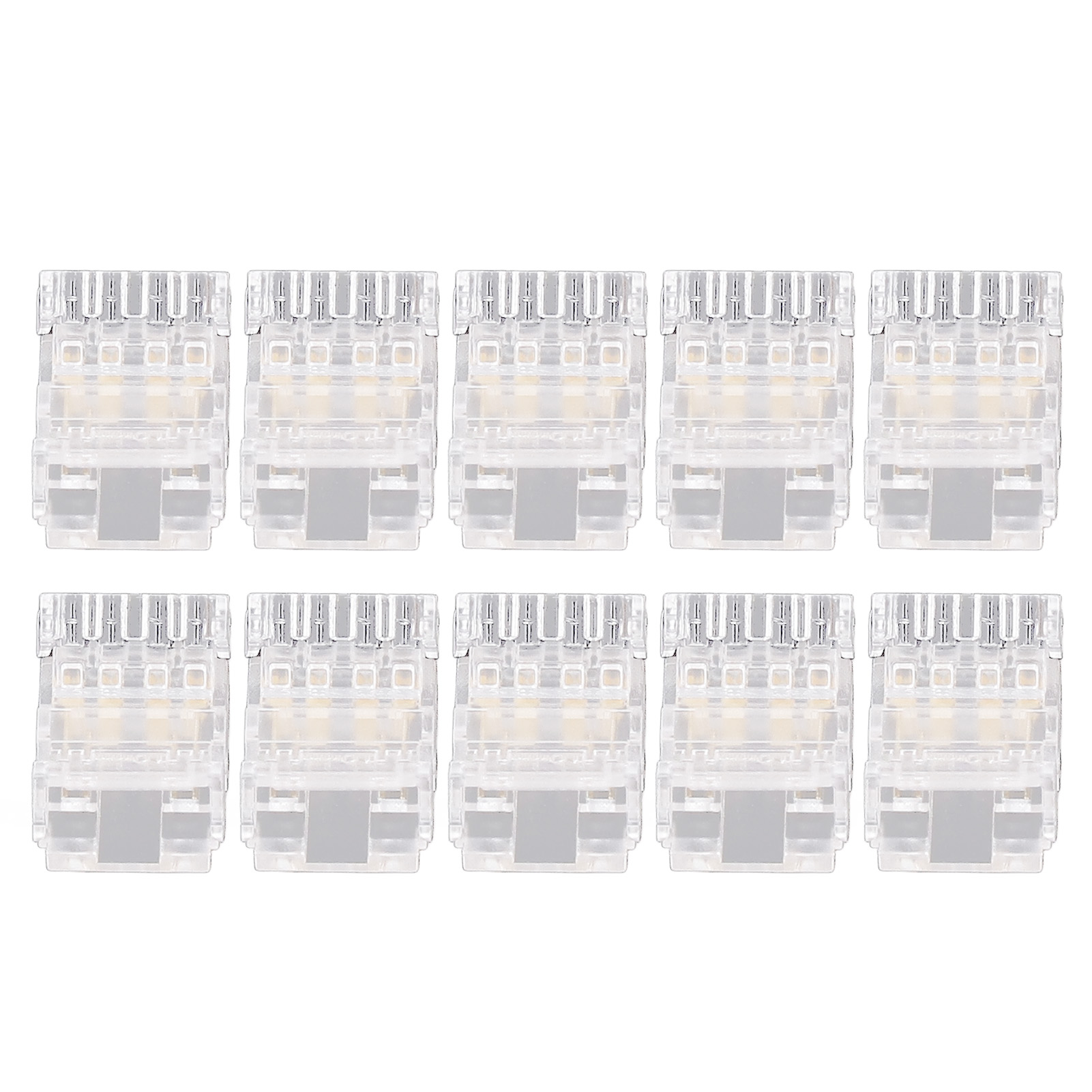 Toivize 10-mm-4-pin-cob-led-steckverbinder, Transparent, 10er-pack, Für Die Schnelle Und Einfache Installation Von Led-streifen