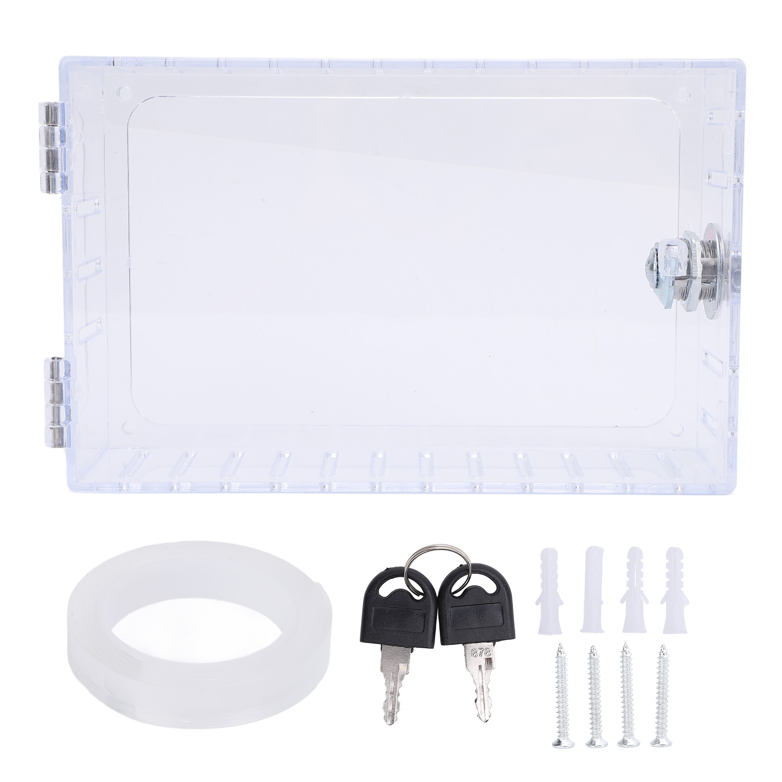 Transparente Schutzhülle Für Thermostat Mit Schloss Und Schlüsseln – Robustes Acryl, 18,5 X 11,9 X 5,6 Cm