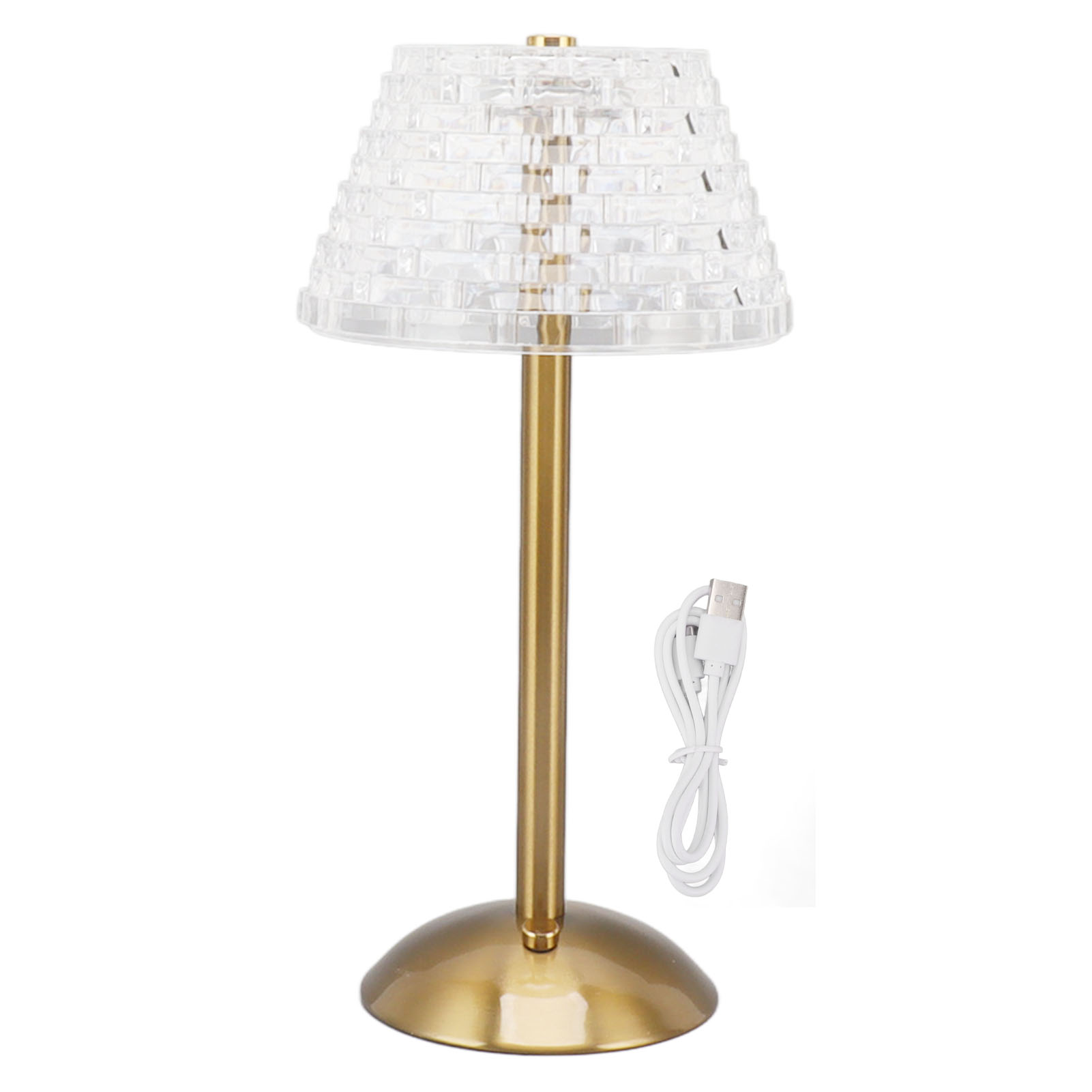 Wiederaufladbare, Kabellose Tischleuchte Im Retro-design Aus Metall Und Acryl, 3 Berührungsempfindliche Helligkeitsstufen, Tragbare Ambientebeleuchtung, Ideal Für Schlafzimmer