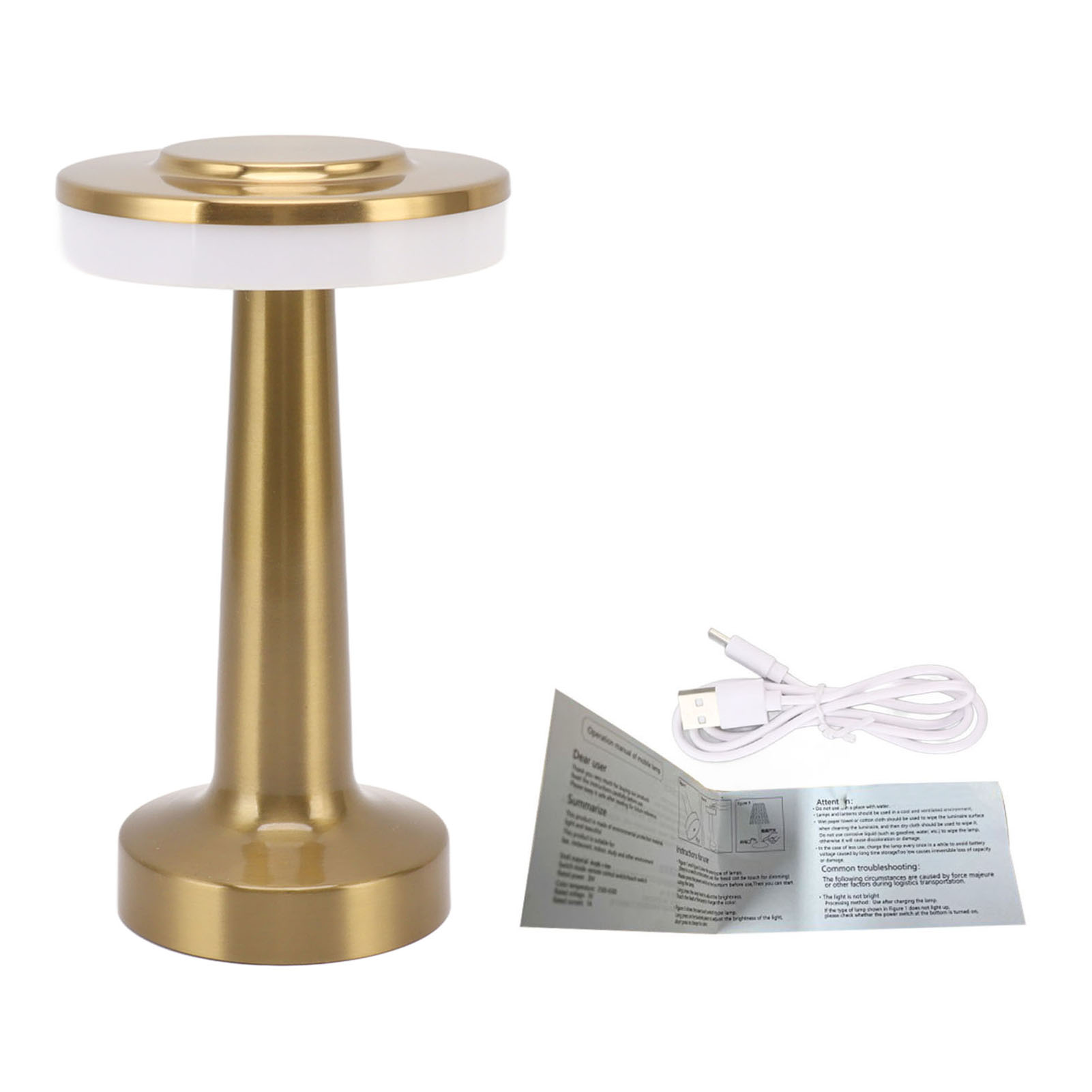 Vintage, Wiederaufladbare, Berührungsempfindliche Schreibtischlampe Aus Metall Im Industriestil Mit Usb-anschluss, Drei Warmen Lichtfarben Und 5 Stunden Akkulaufzeit. Elegantes Retro-design.