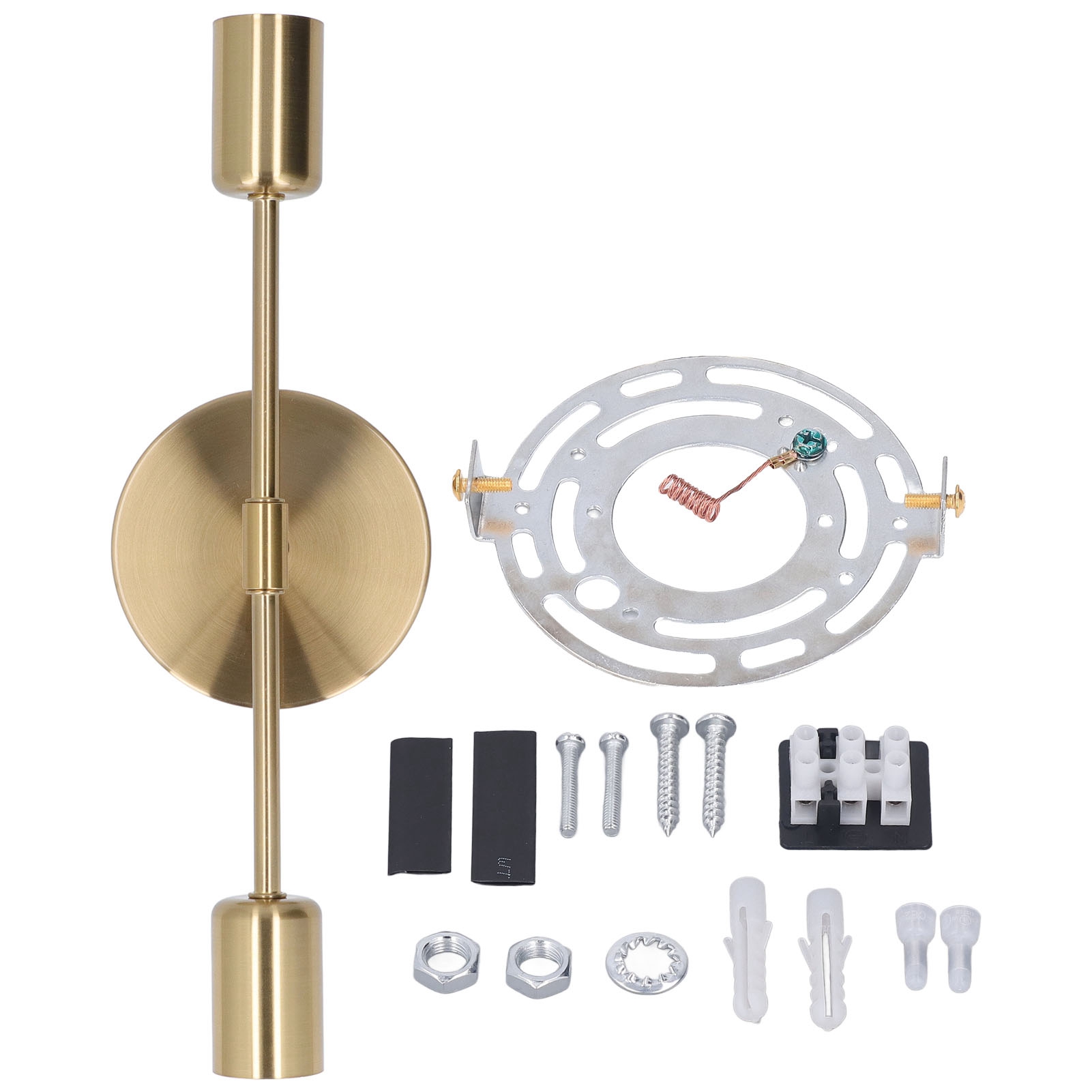Toivize Doppelwandleuchte E27/e26, Gebürstetes Goldmetall, 41,5 Cm, Vintage-industrie-stil, Für Badezimmer Und Spiegel