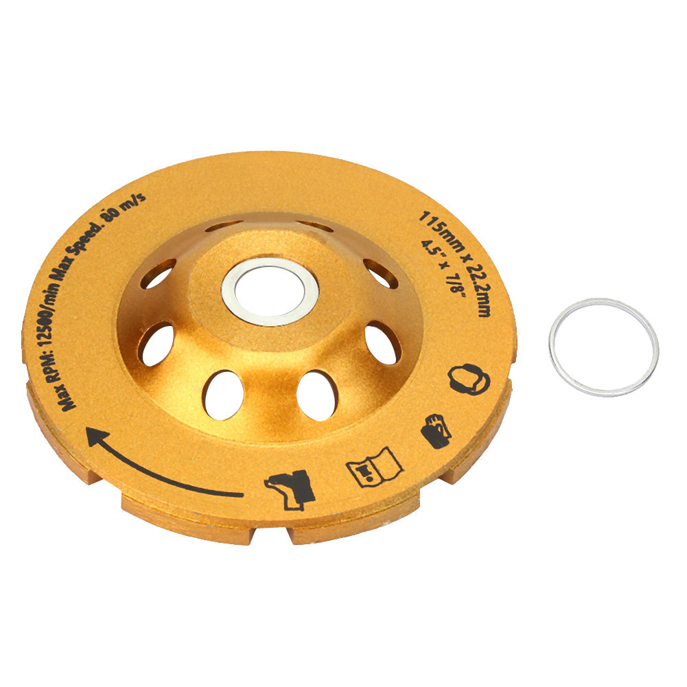 4,5"-segment-diamantschleifscheibe, Ø 115 Mm Bohrung, 22,2 Mm Bohrung, Für Marmor, Granit Und Beton Hochbeständige Schleifscheibe Profiqualität