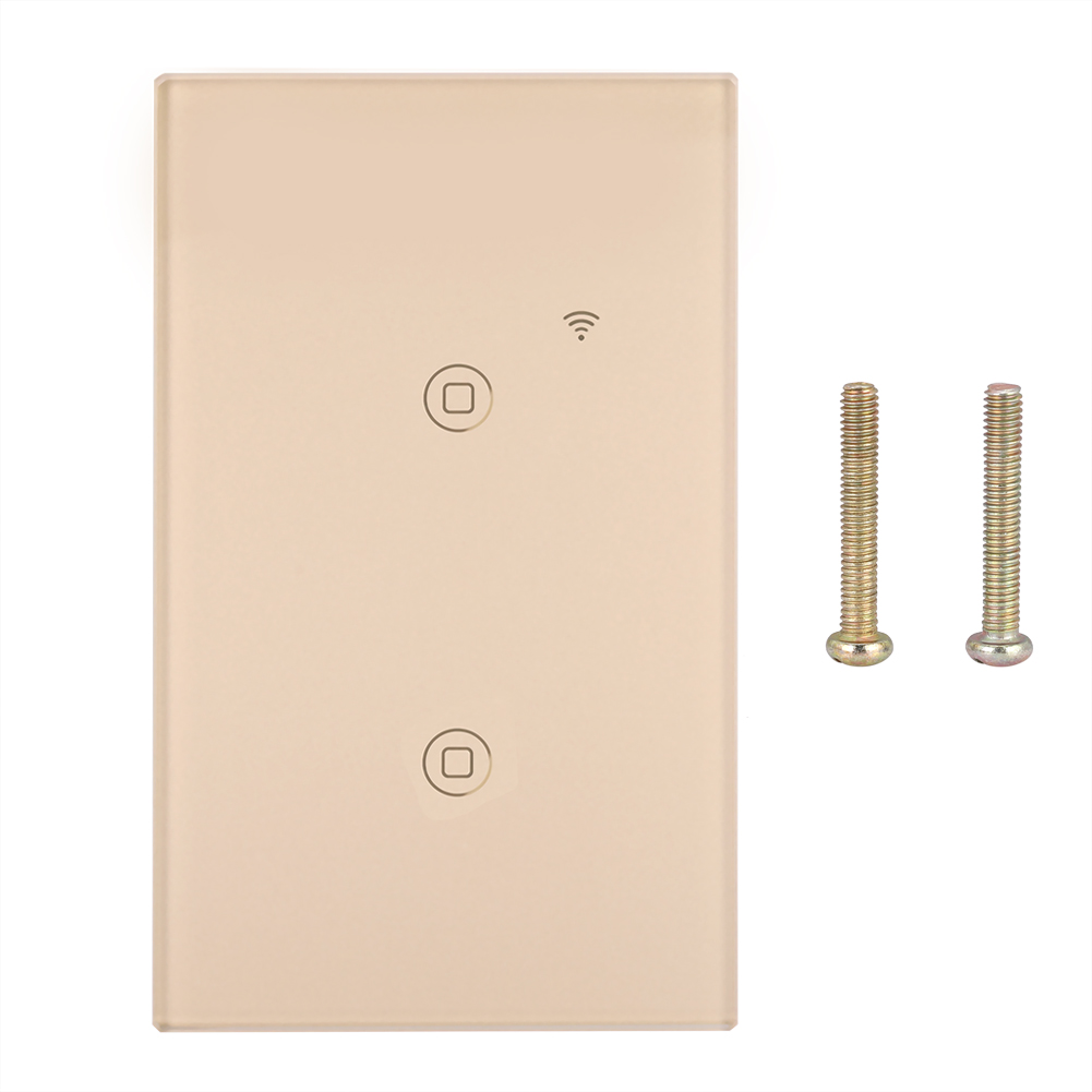 Toivize 2-wege-wlan-touch-schalter, Hochleistungs-led Aus Gehärtetem Glas, 100–240 V, Kompatibel Mit Alexa Und Google