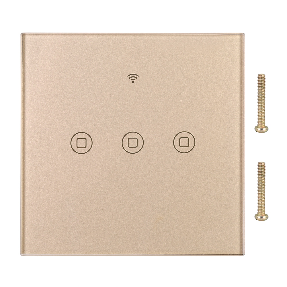 3-wege-wlan-touchschalter Aus Gehärtetem Glas Für Beleuchtung Und Haushaltsgeräte, 100–240 V