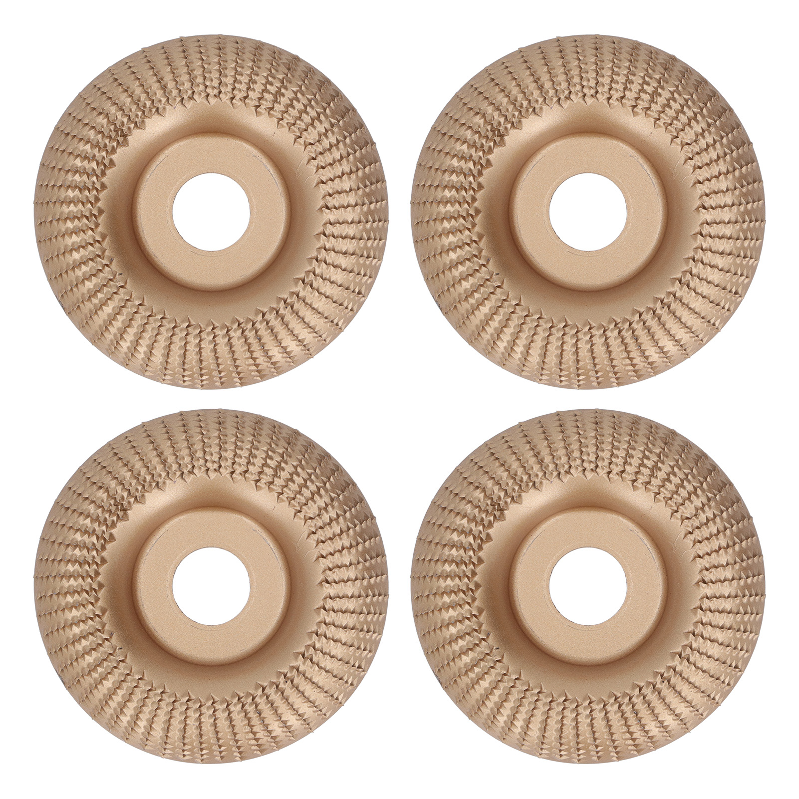 Set Mit 4 16-mm-schleifscheiben Aus Goldfarbenem Edelstahl Für Winkelschleifer, Holzbearbeitung Und Polieren
