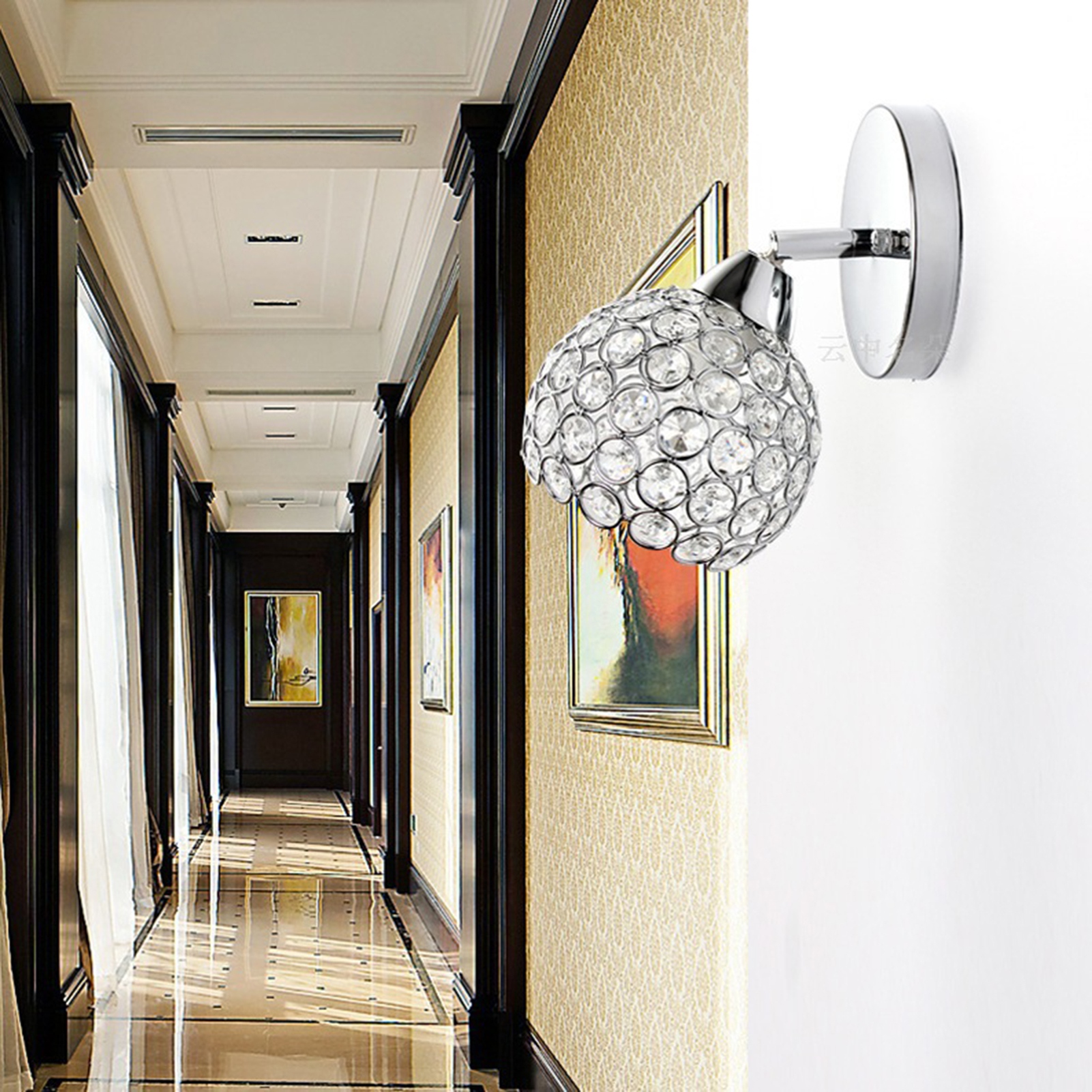 Toivize G9 Kristall-wandleuchte Aus Silberfarbenem Metall, 3 Farben, Dimmbare Led, Modernes Design Für Wohn- Oder Schlafzimmer, Elegant Und Kompakt