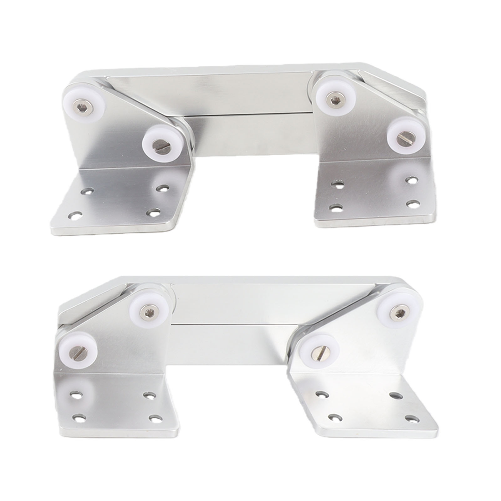 Eloxiertes Aluminium, Klemmsichere Klappscharniere Für Bootsitze, 0–115°, Hochglanzpoliert, 2er-set