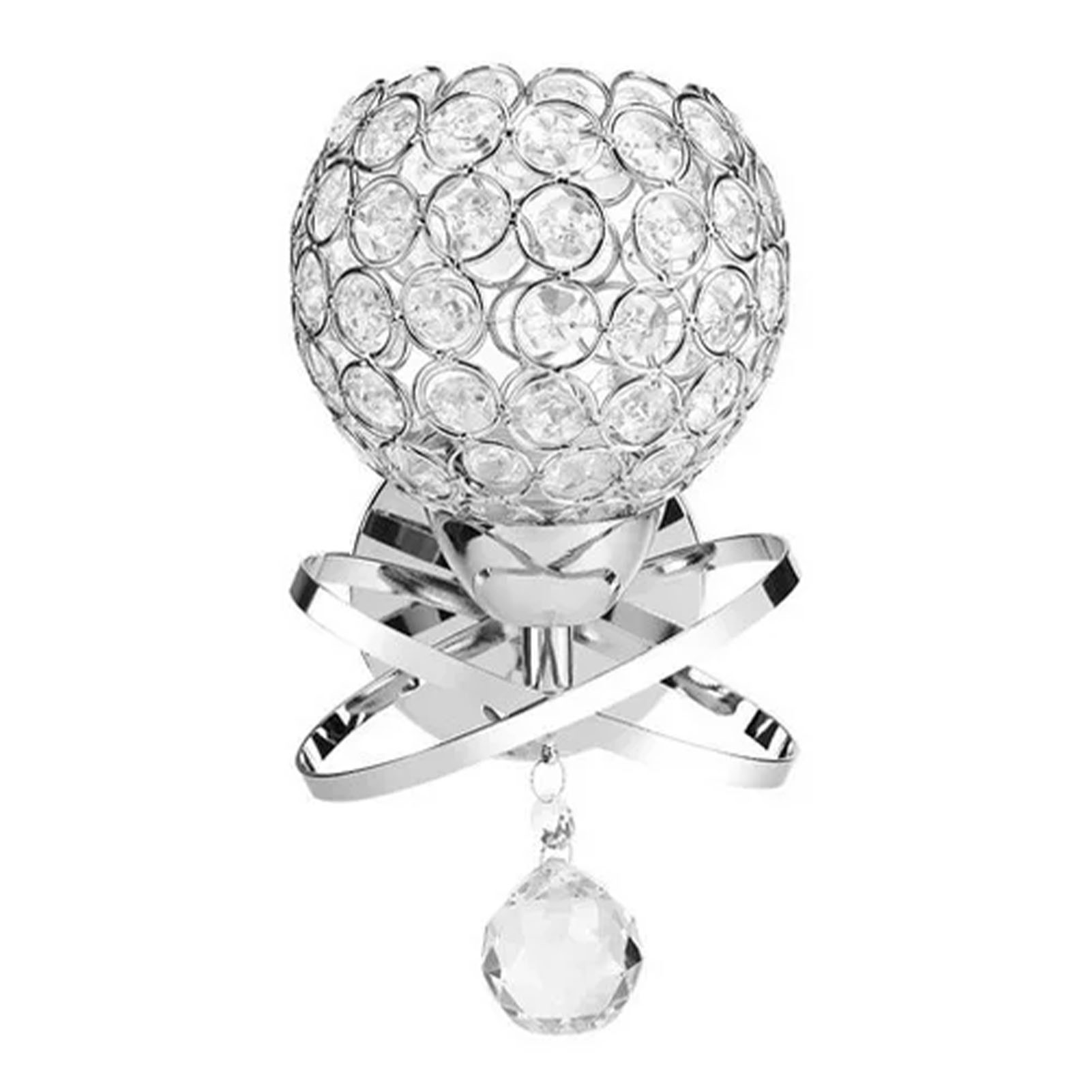 E27 Kristall-wandlampe, Elegantes Design Aus Glas Und Metall, 24,5 Cm, Ideal Für Nachttisch Oder Badezimmer, Für Ein Raffiniertes Ambiente
