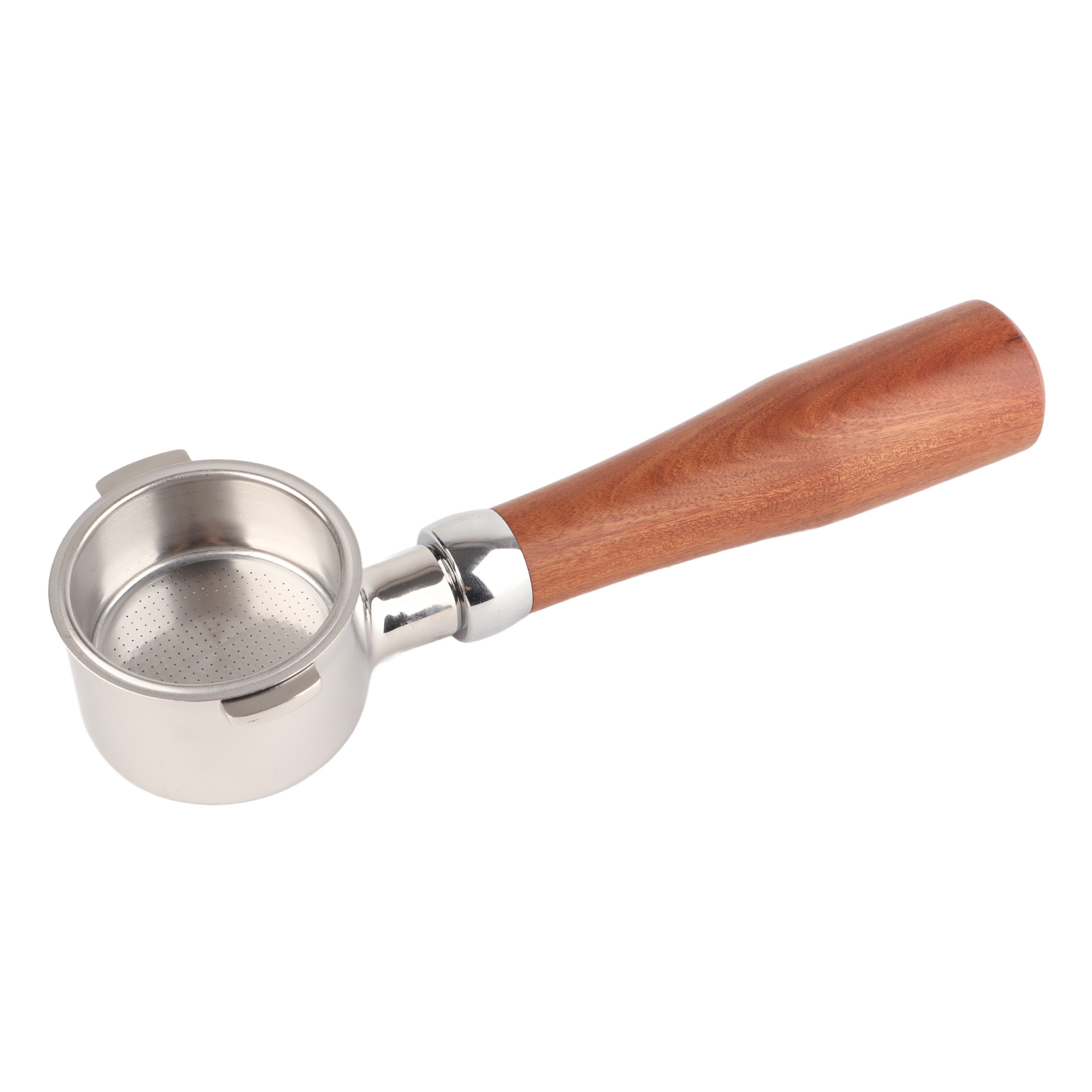 Bodenloser 51-mm-filterhalter, Kompatibel Mit De'longhi Ec0310, Edelstahl 304, Holzdesign