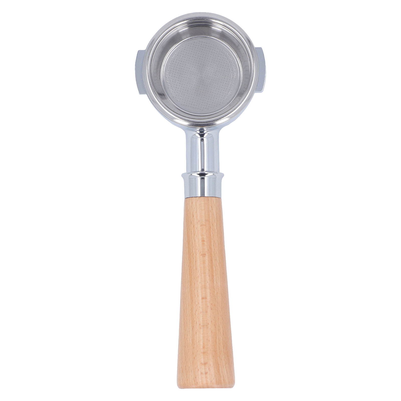 Toivize 58-mm-siebträger Ohne Boden Für Espressomaschinen, Aluminiumlegierung Mit Griff Aus Naturholz