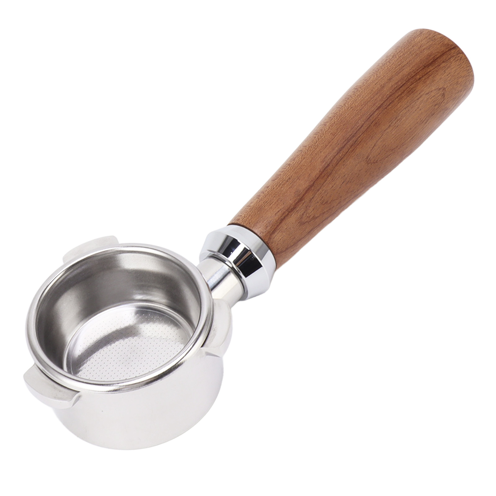 Toivize 54-mm-siebträger Ohne Boden, Edelstahl, Holzoptik, Abnehmbar, Kompatibel Mit 3-ohren-espressomaschinen, Mit Siebkorb