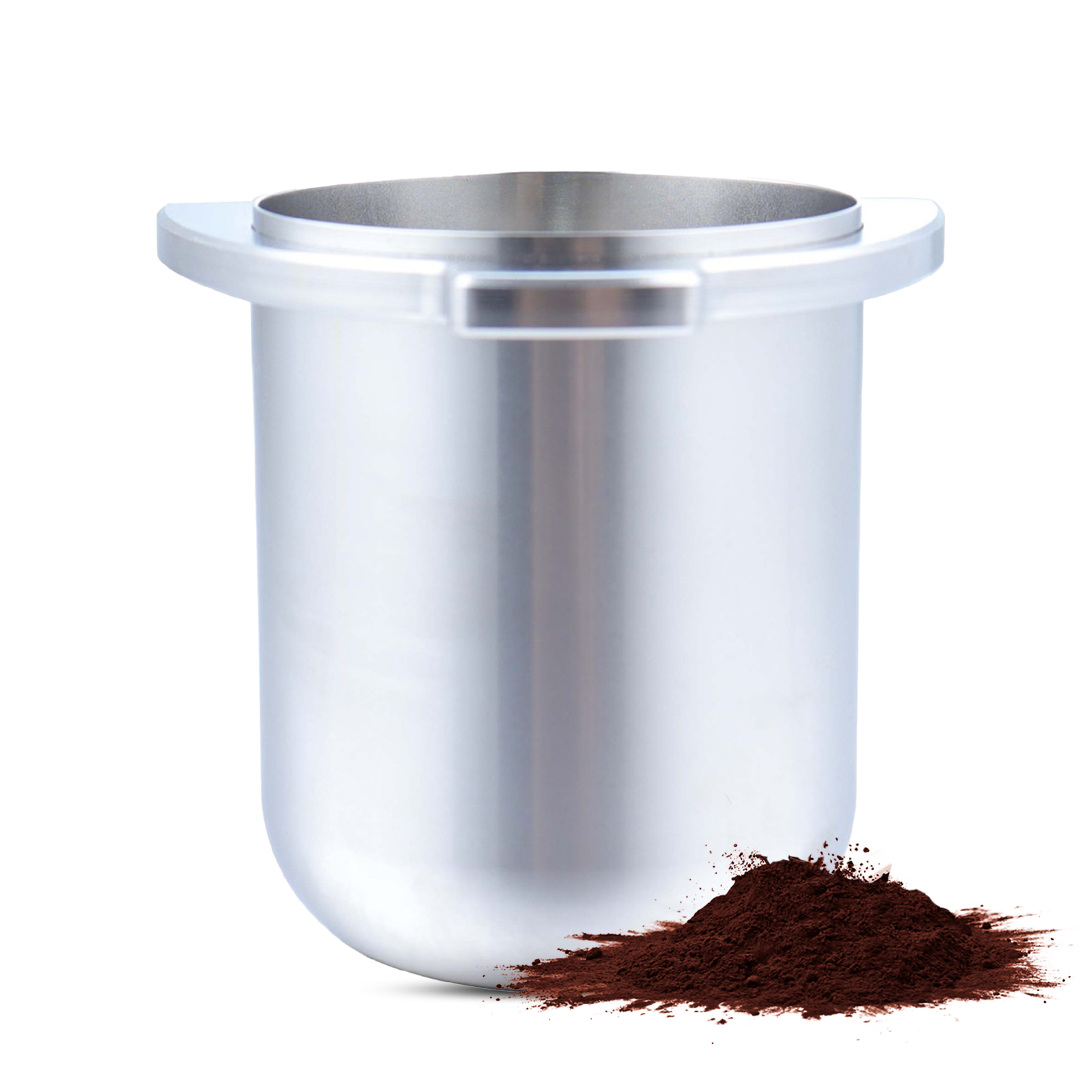 54-mm-kaffeeauslauf Aus Edelstahl 304 Für Espressomaschinen Der Serie 8, Präzise Und Verlustfreie Dosierung, Doppelohrbefestigung, Silber